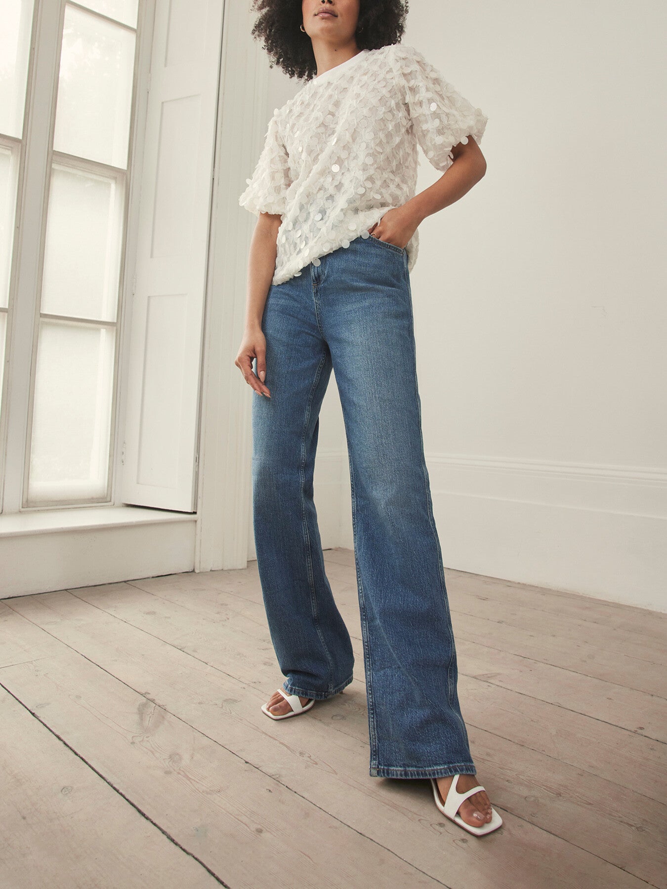 Sequin Mesh T-Shirt