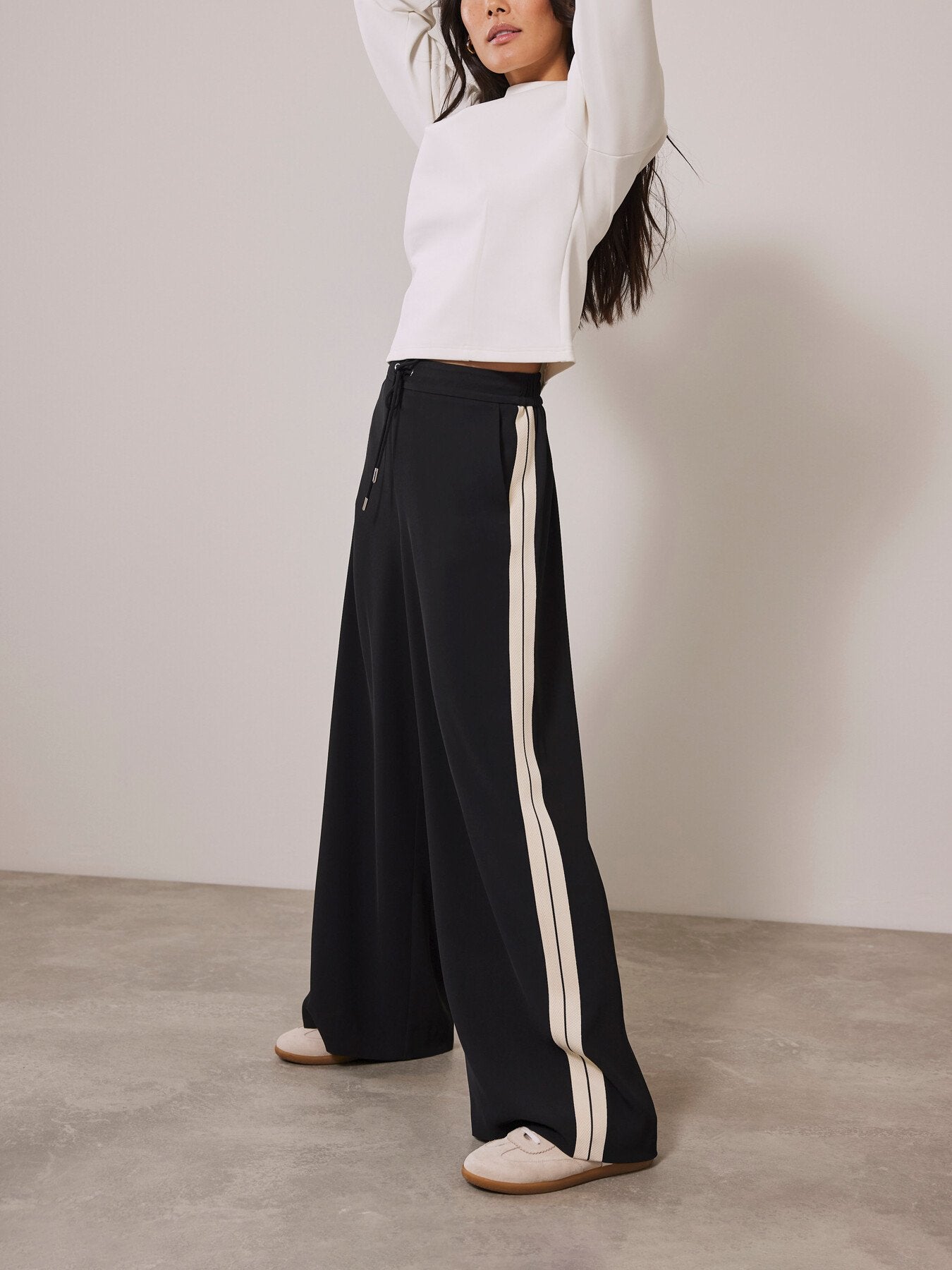 Side Stripe Wide Trousers