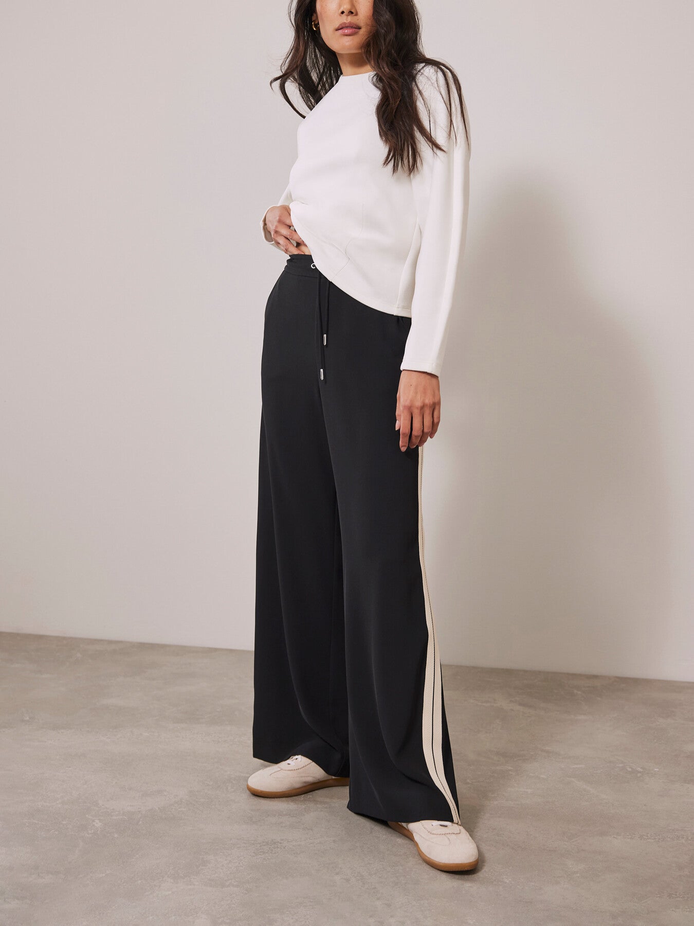 Side Stripe Wide Trousers