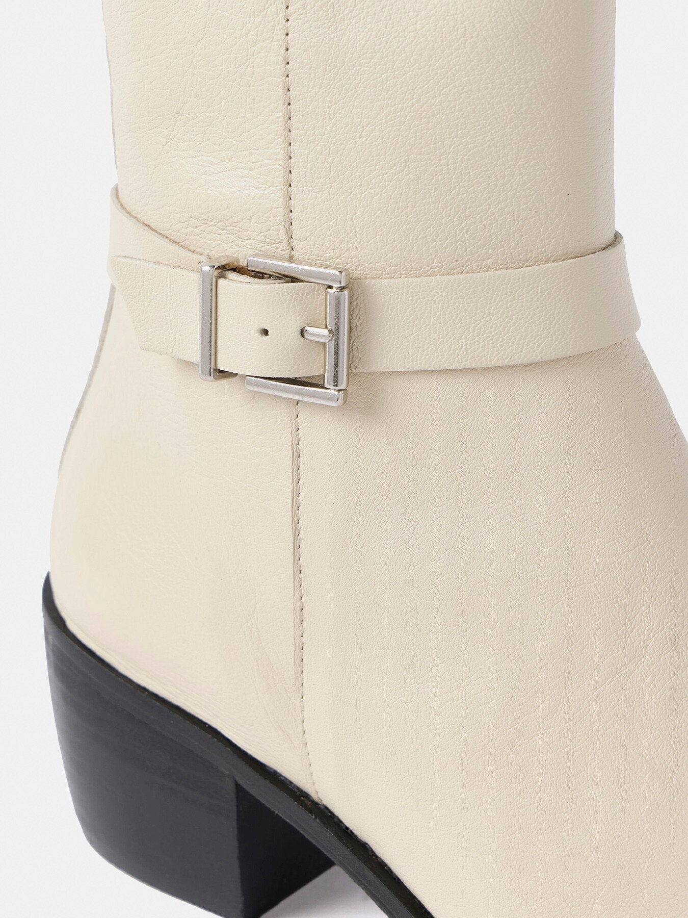 Leather Buckled Ankle Boots