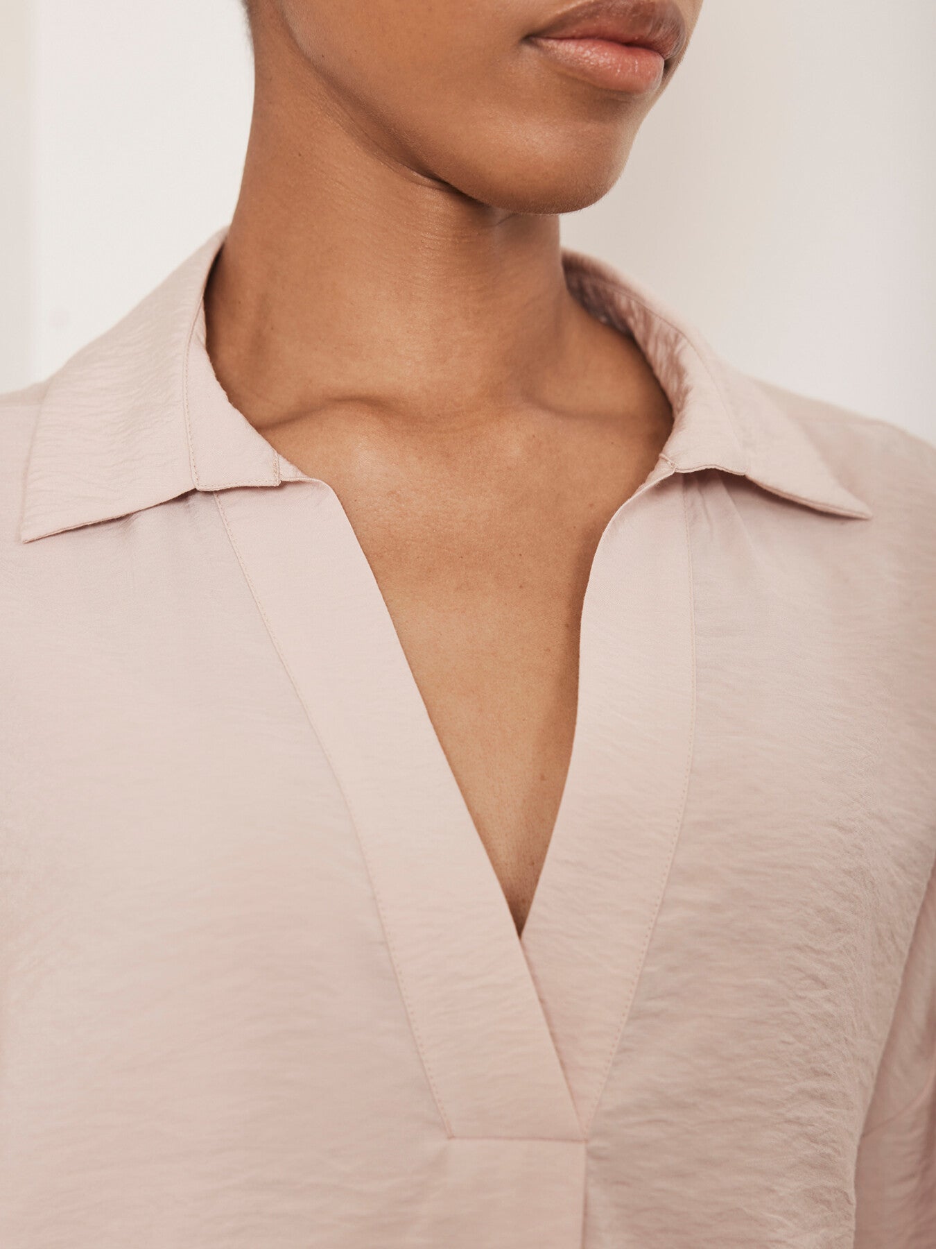 Blush Pink Throw On Shirt