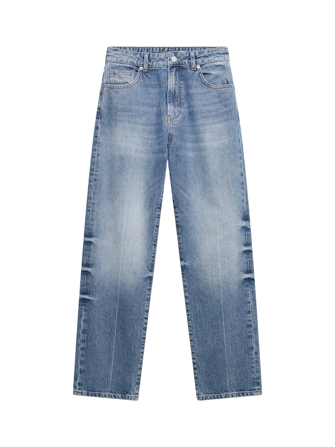 Mid Indigo Straight Jeans