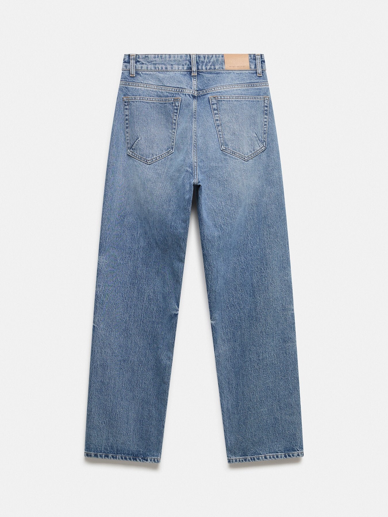 Mid Indigo Straight Jeans
