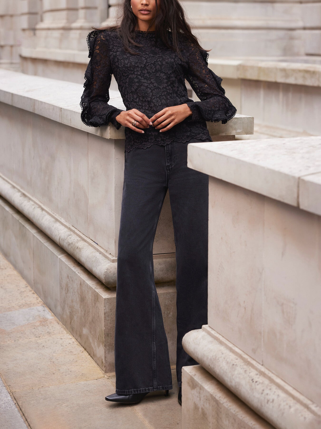 Lace Ruffle Top
