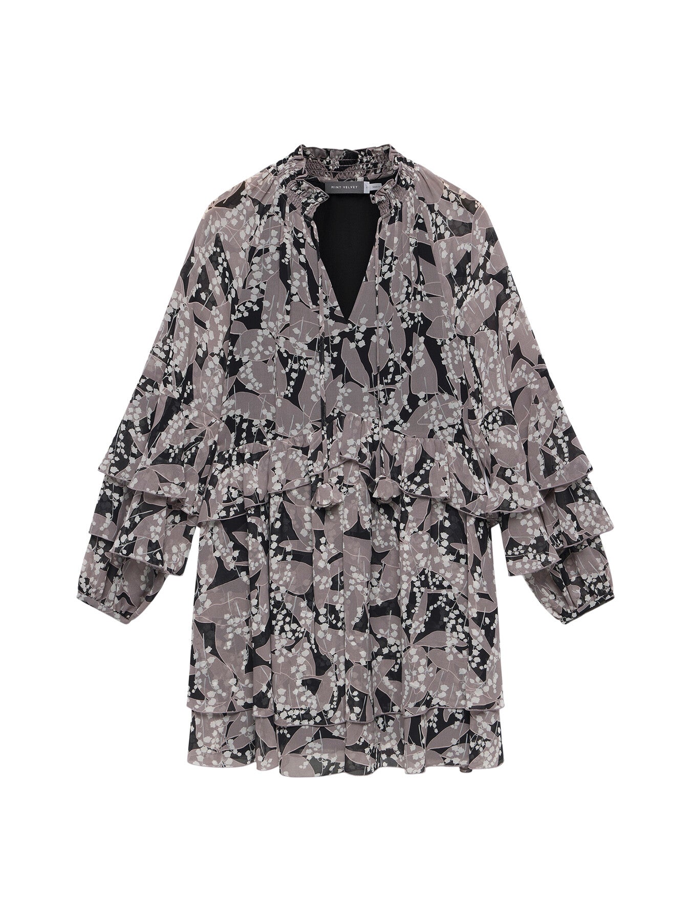 Floral Print Ruffle Mini Dress