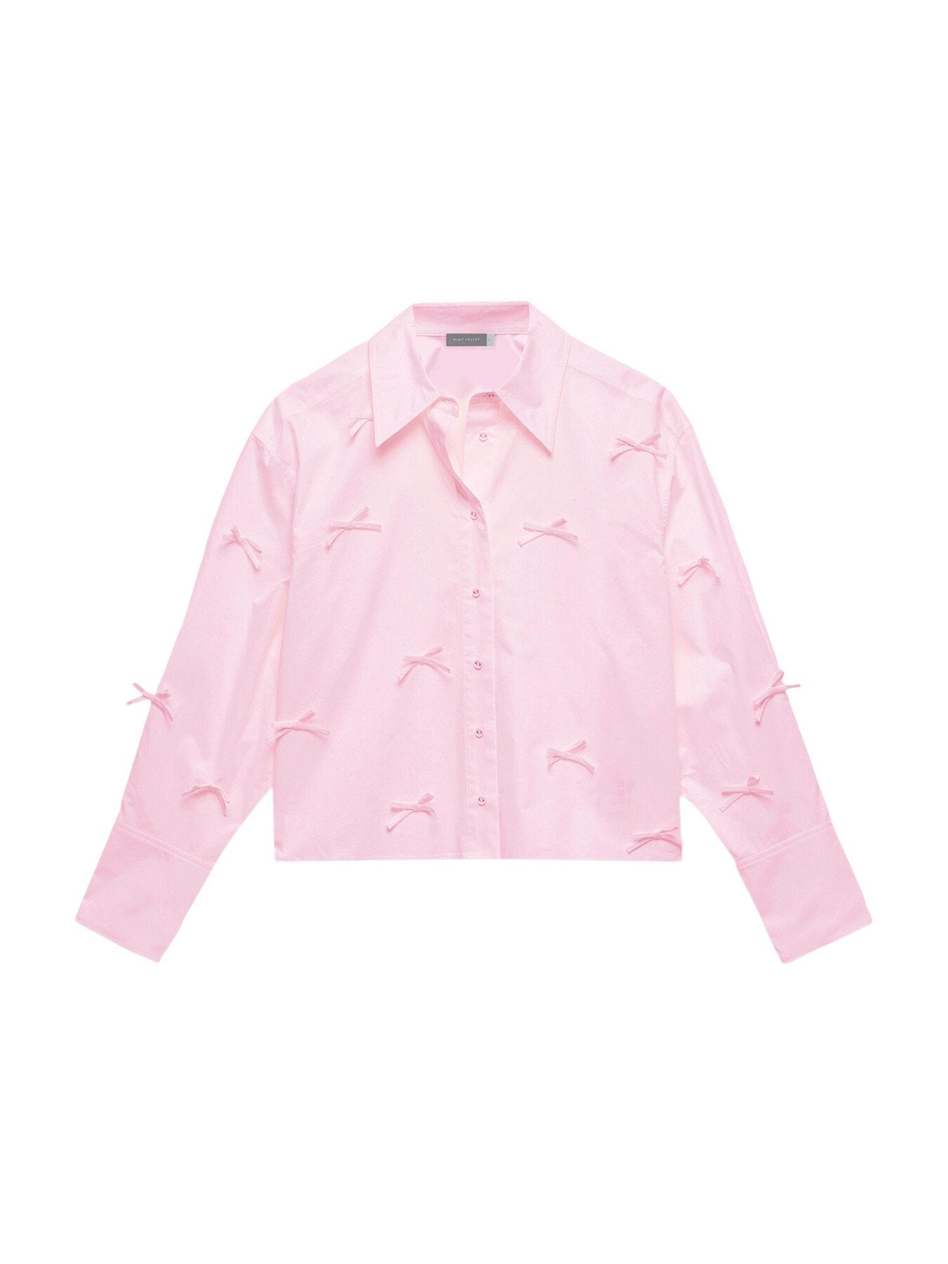 Bow Detail Cropped Shirt