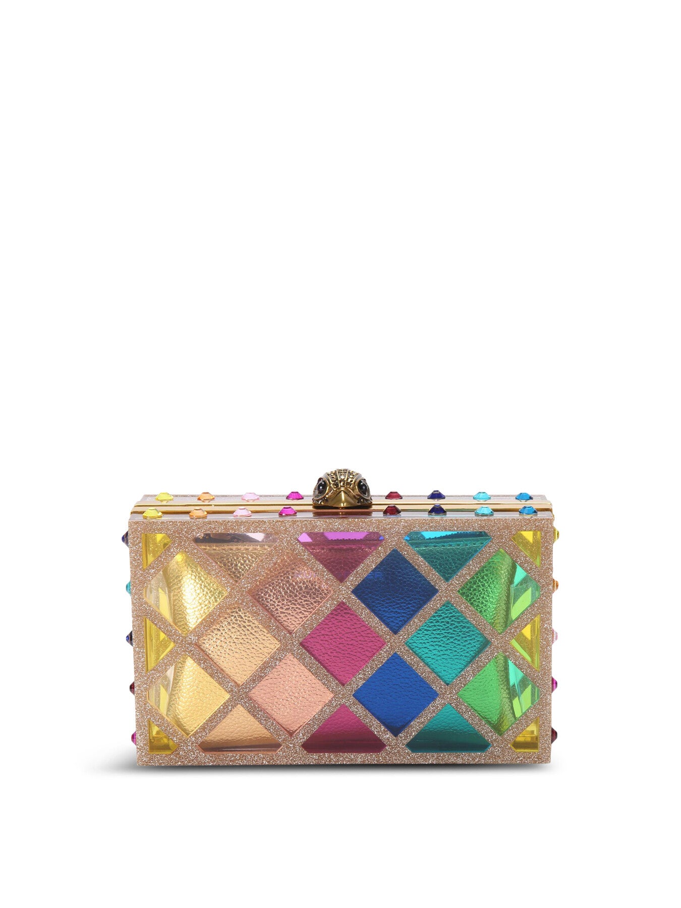 CRYSTAL QUILT BOX CLUTCH