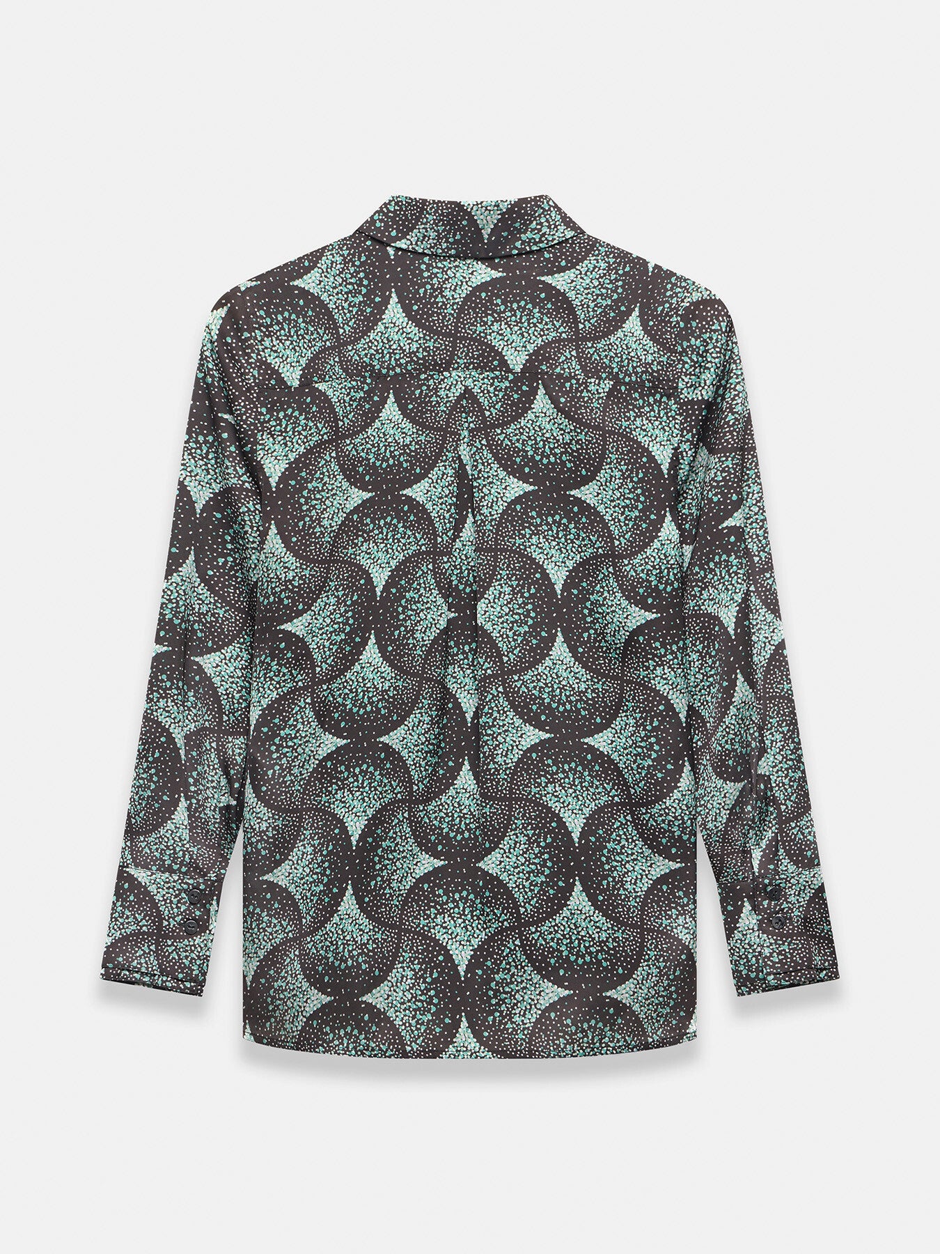 Geometric Print Satin Shirt