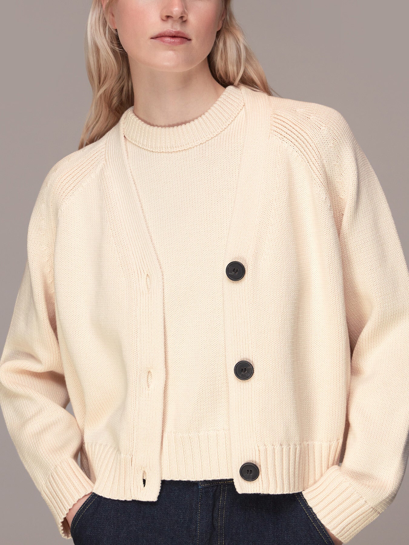 Karine Rib Detail Cardigan