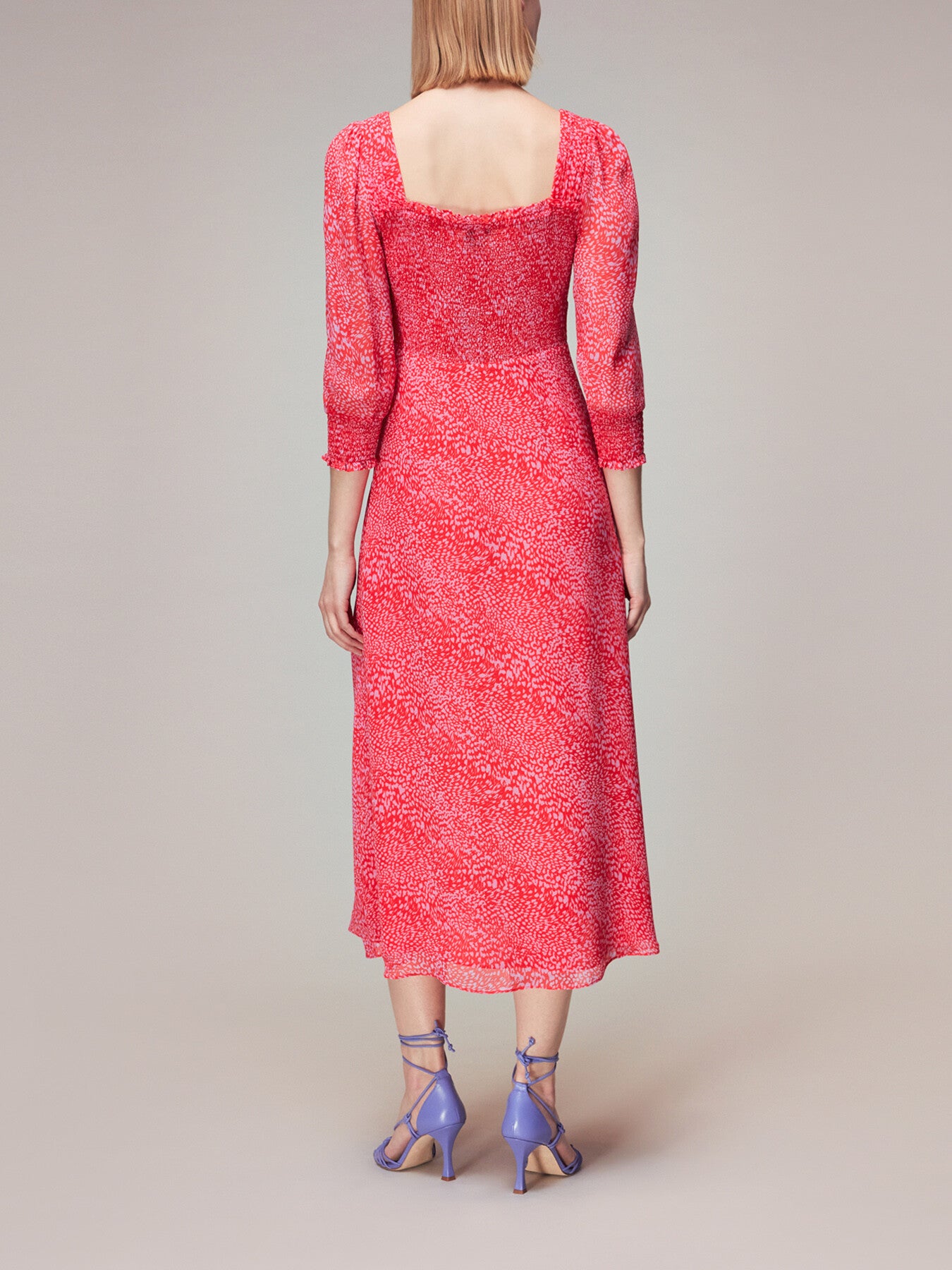Diagonal Leopard Midi Dress