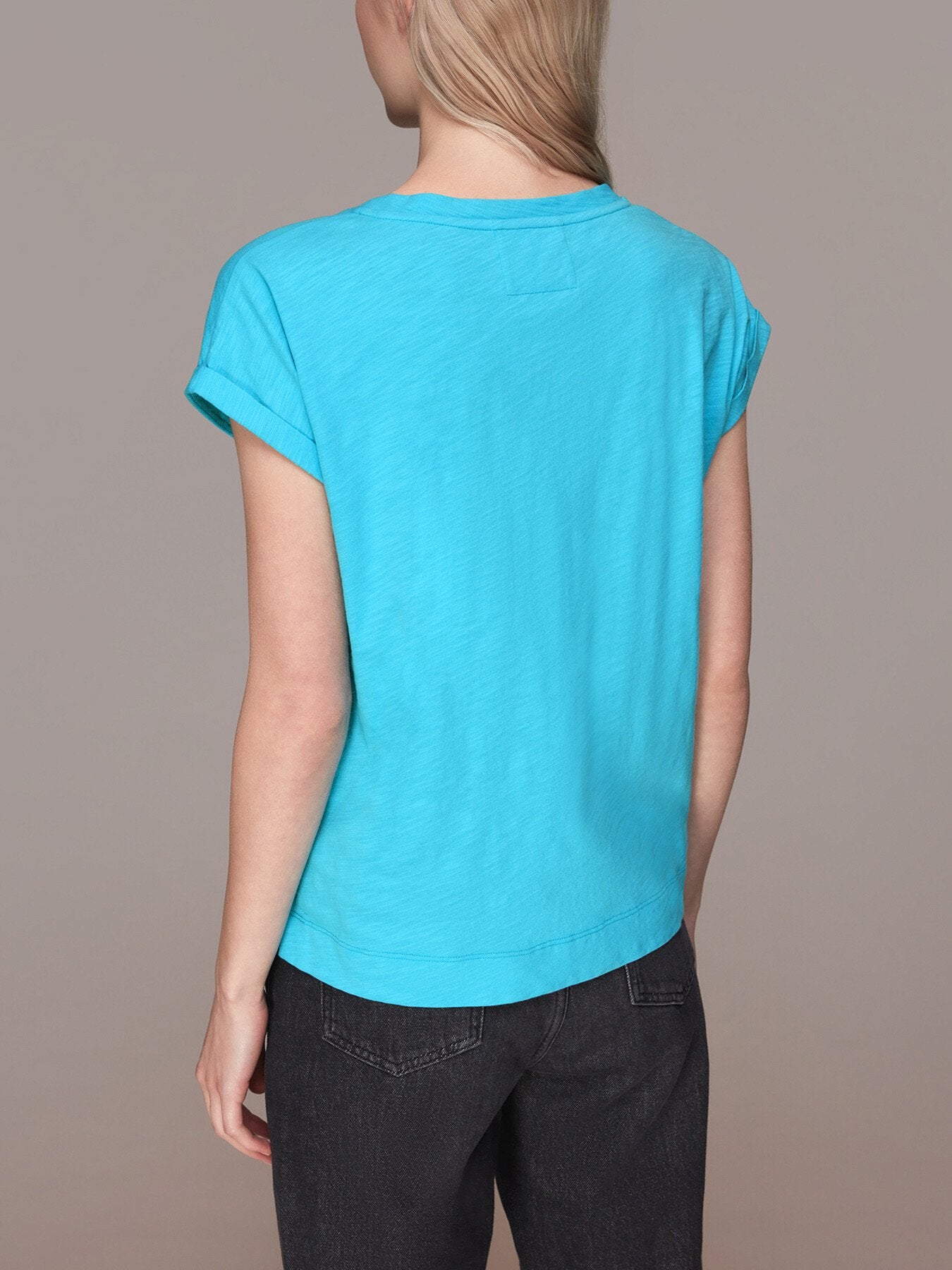 Willa V Neck Cap Sleeve Tee