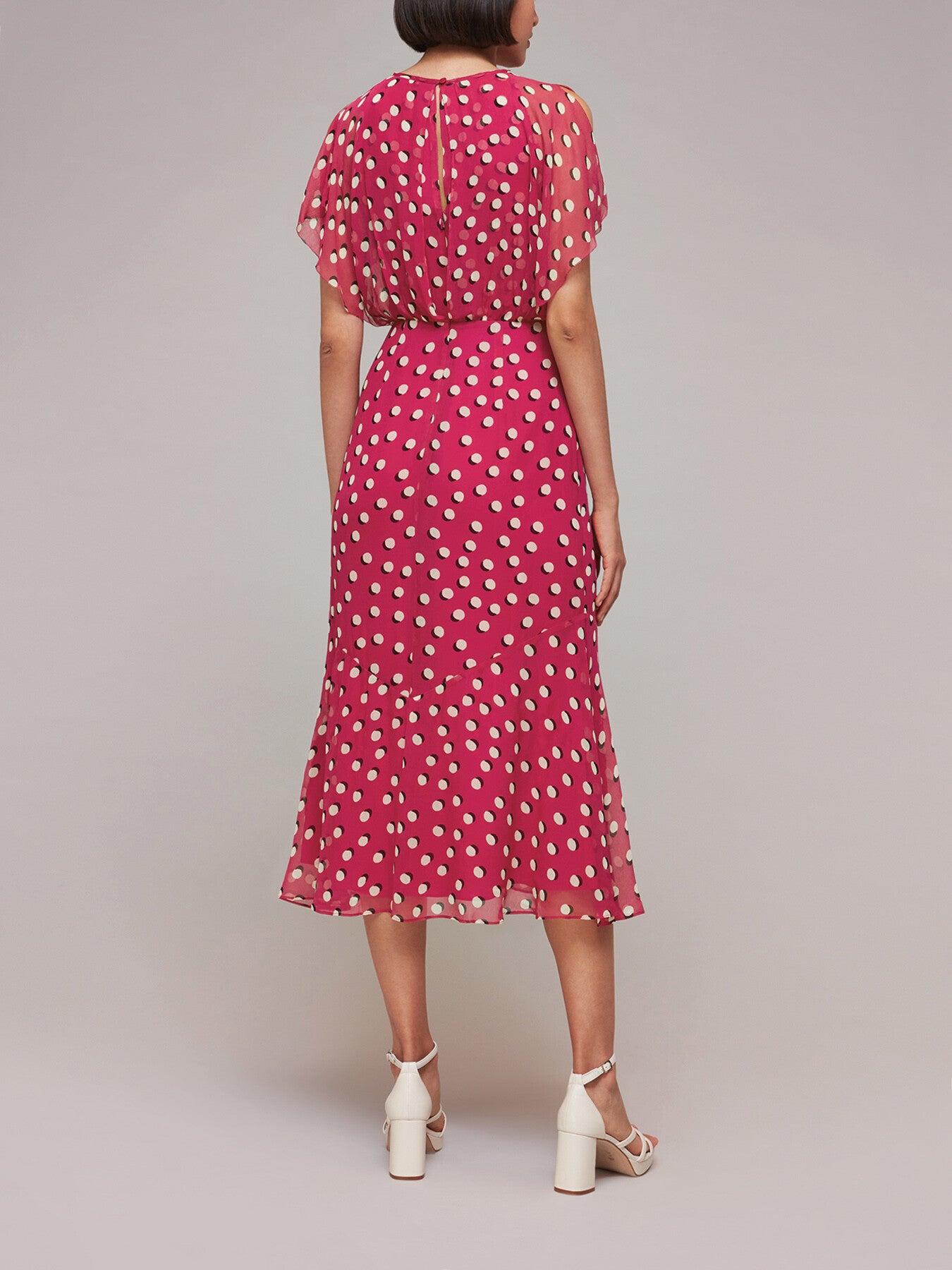 Moon Spot Print Midi Dress