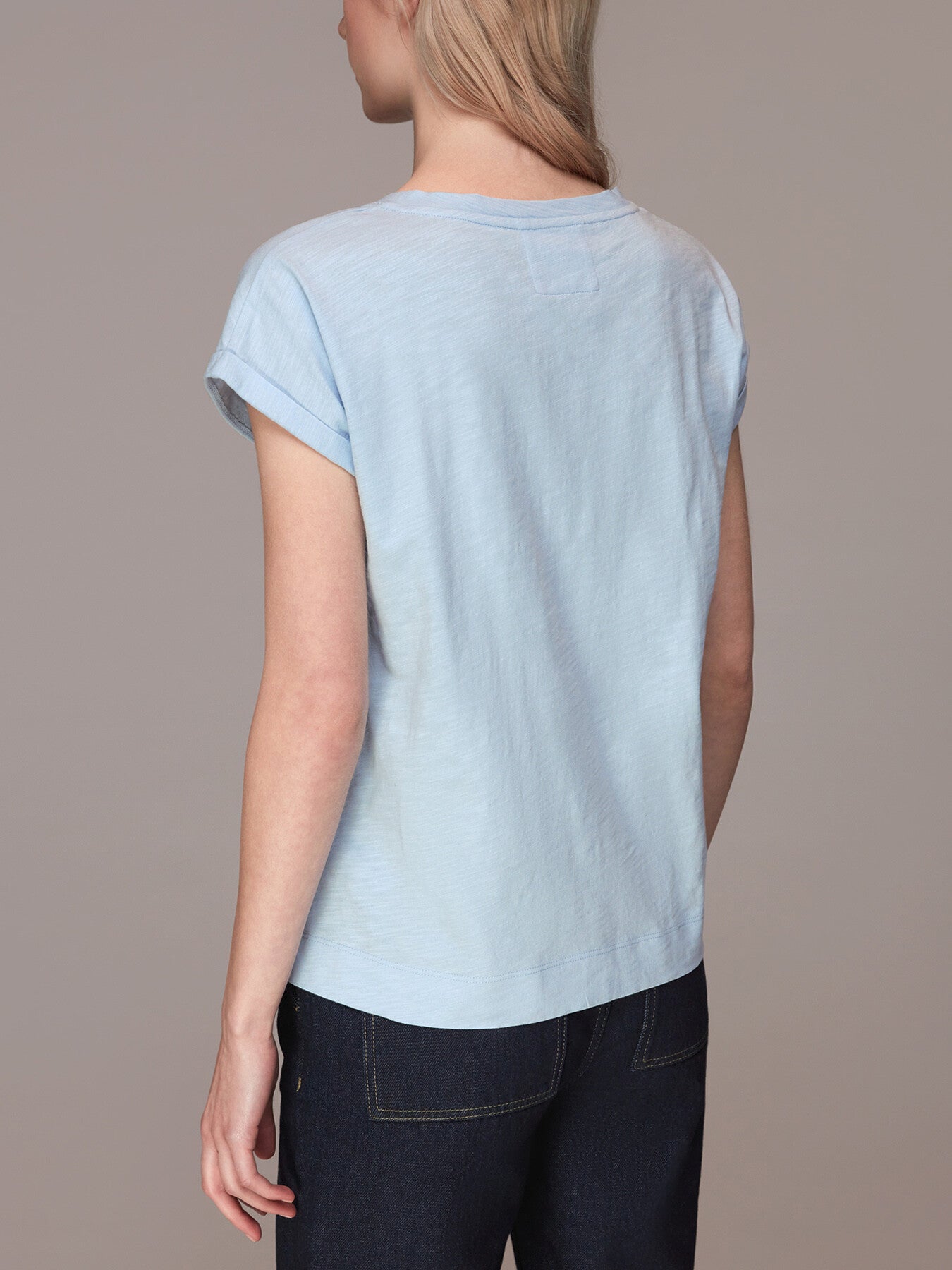 Willa V Neck Cap Sleeve Tee
