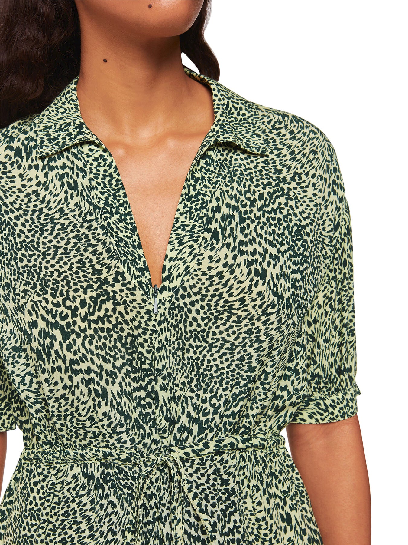 Diagonal Leopard Print Dress