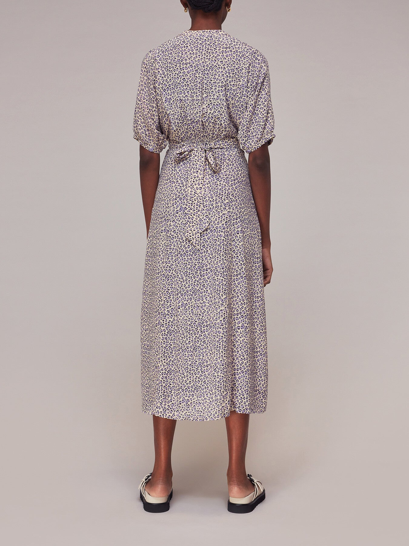 Dashed Leopard Midi Dress