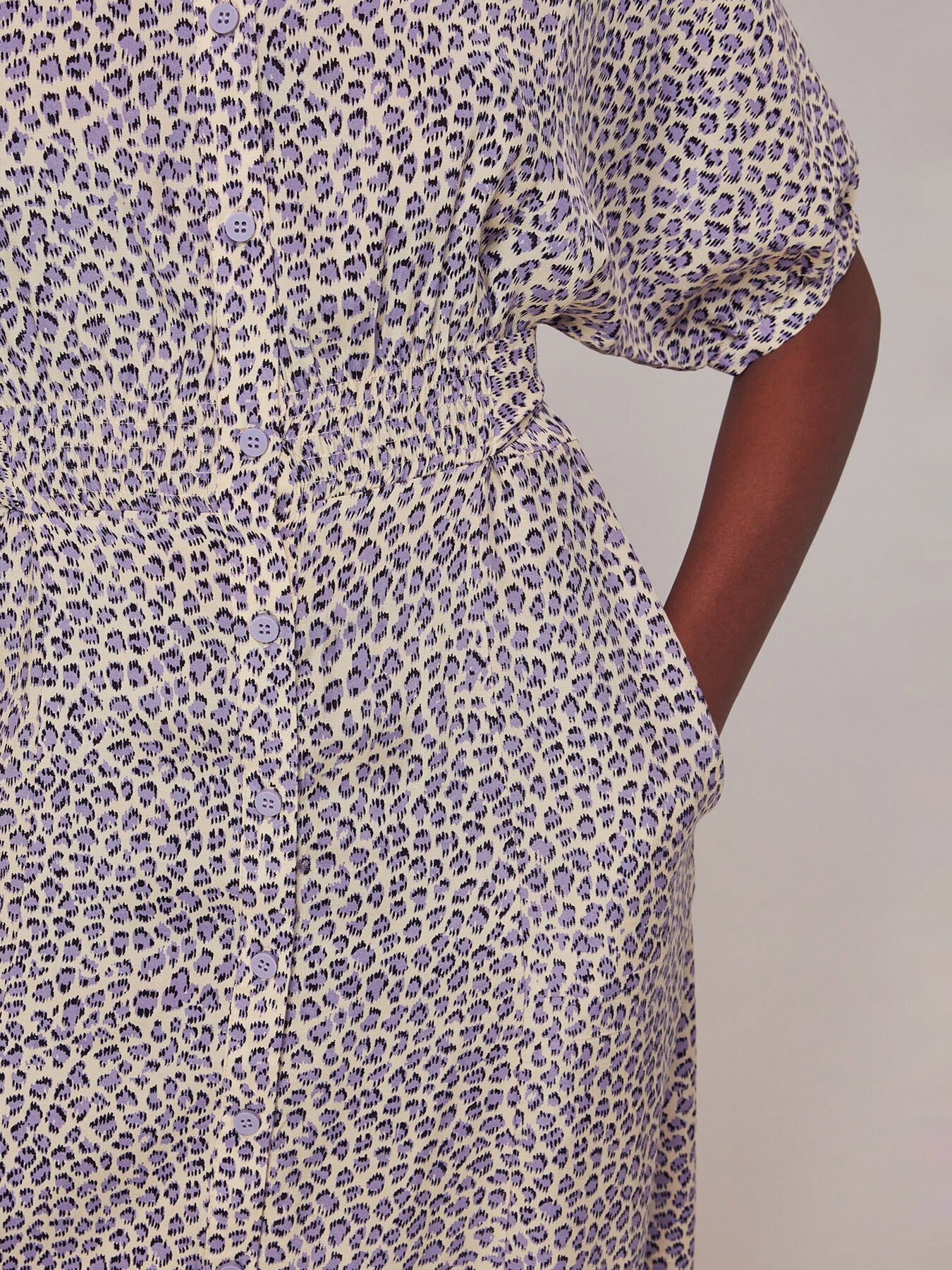 Dashed Leopard Midi Dress