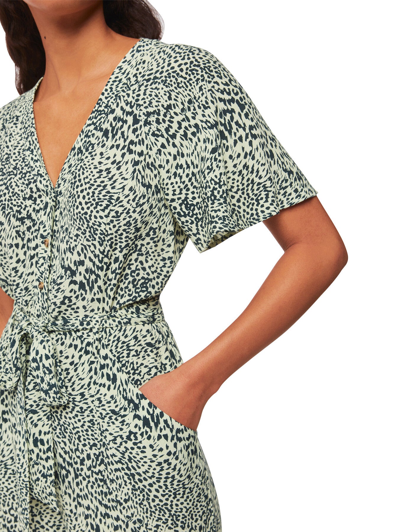 Diagonal Leopard Jumpsuit