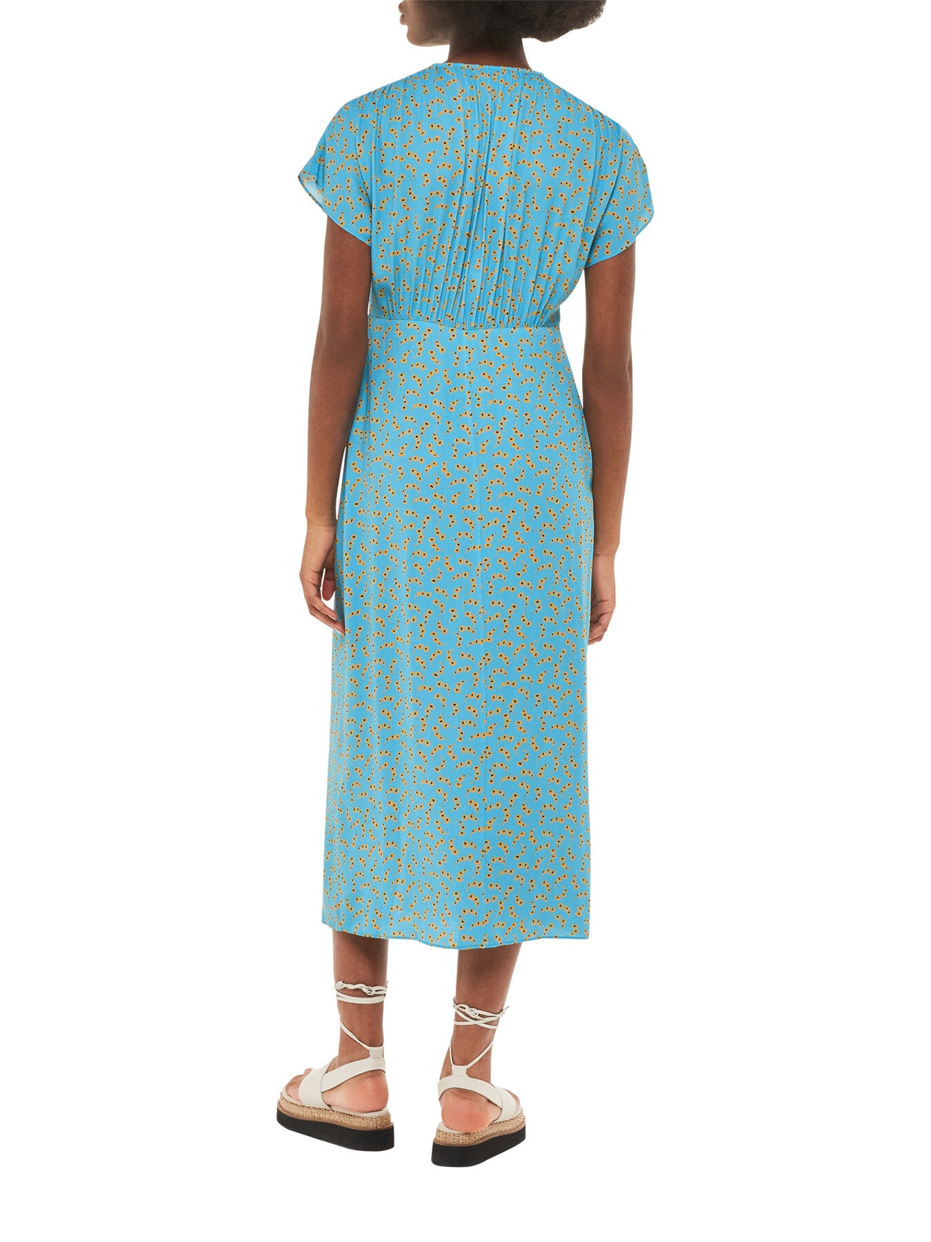Floral Crescent Midi Dress