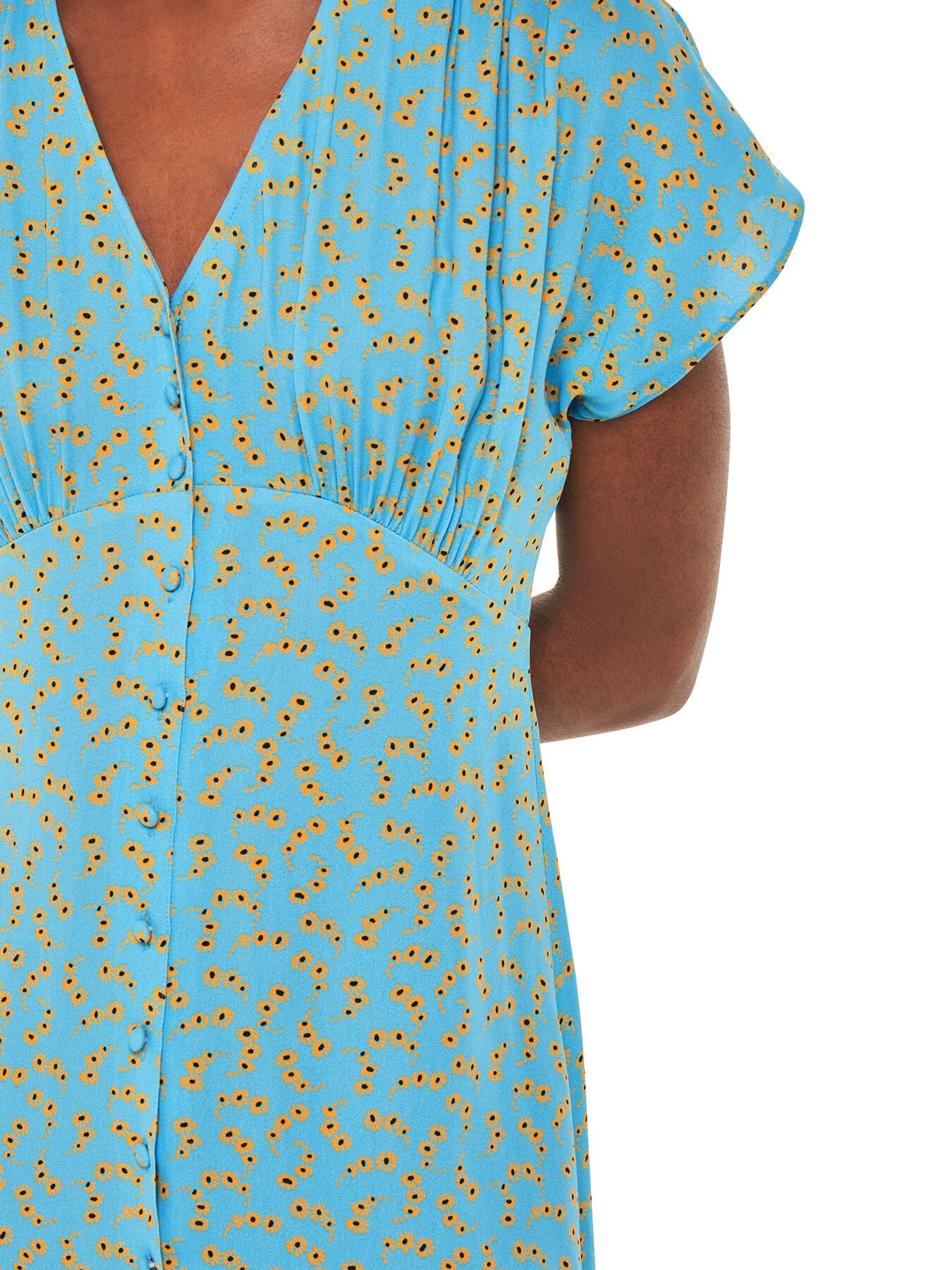 Floral Crescent Midi Dress