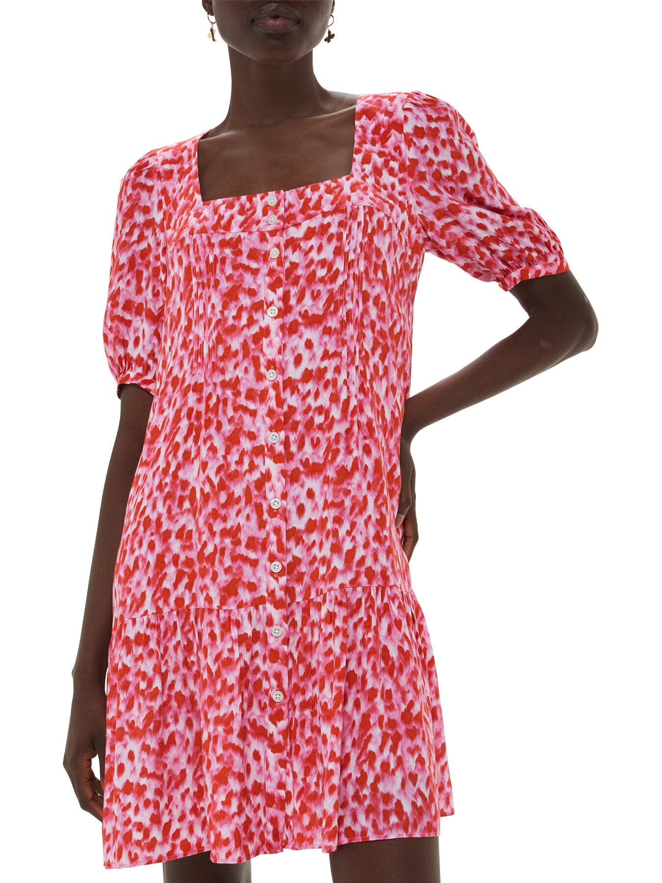 Blurred Strokes Flippy Dress