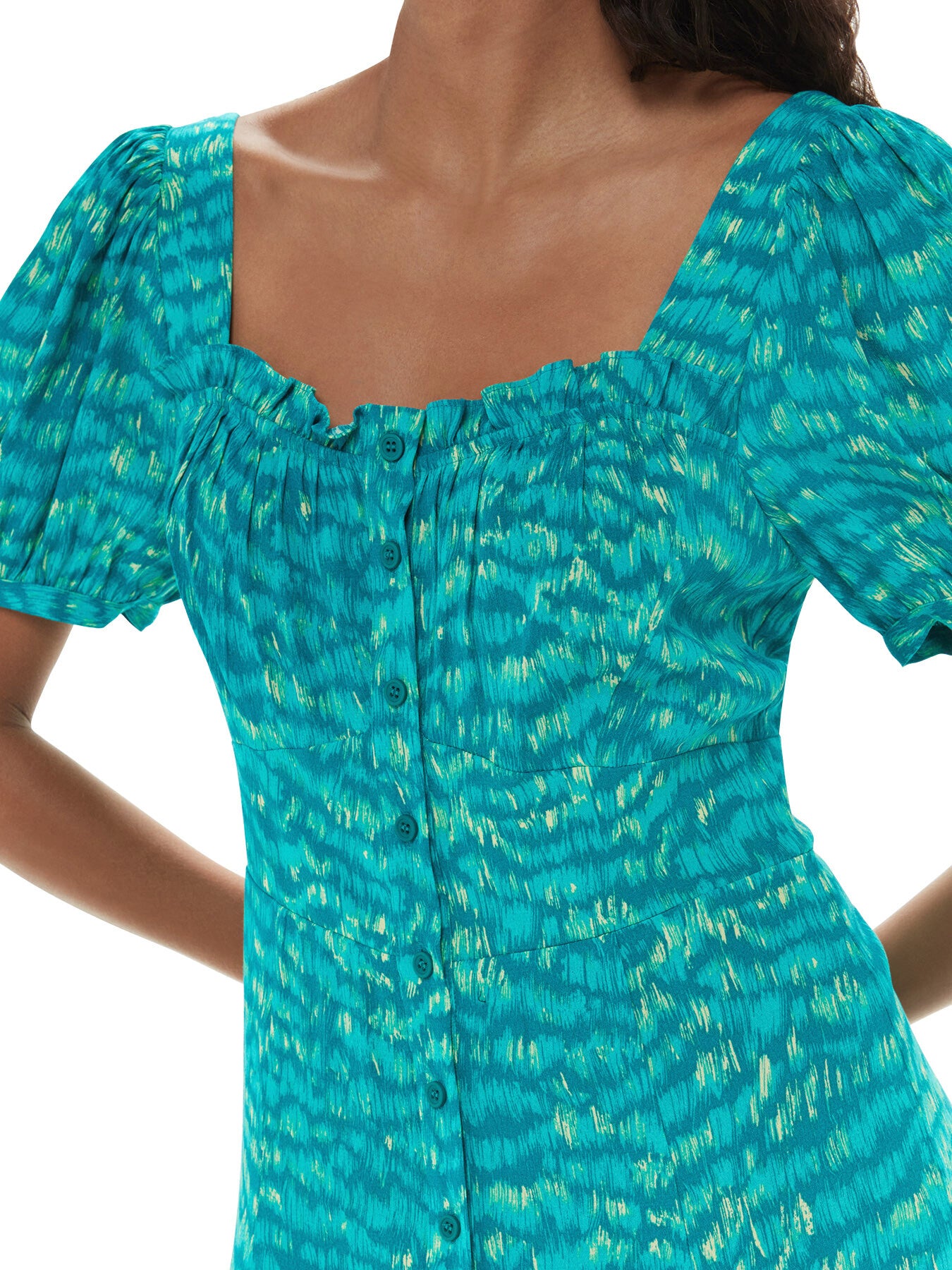 Sketched Grass Midi Dress