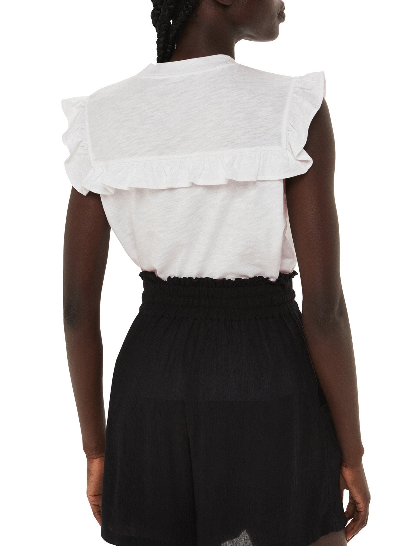 Cotton Yoke Frill Tank