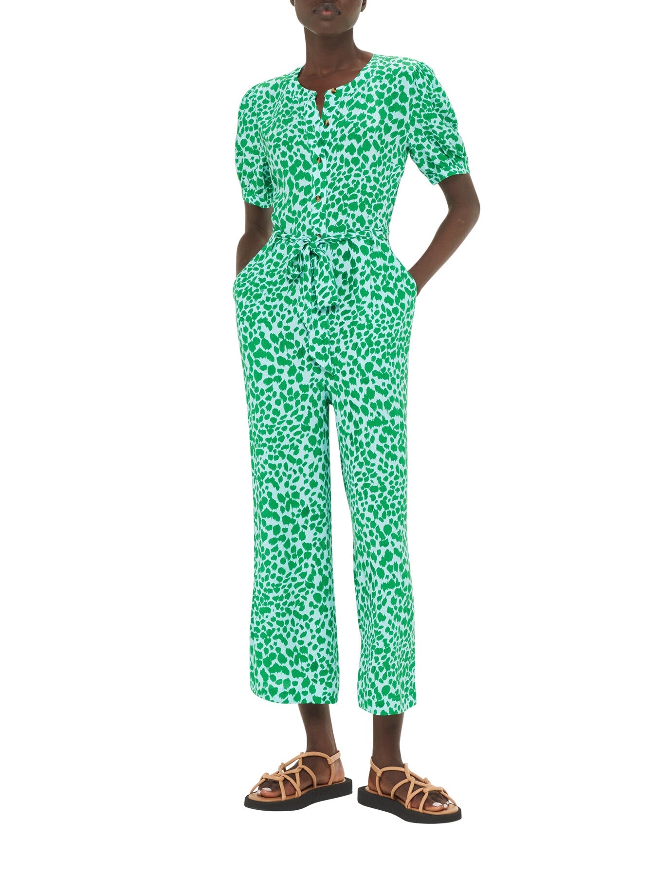 Smooth Leopard Print Jumpsuit