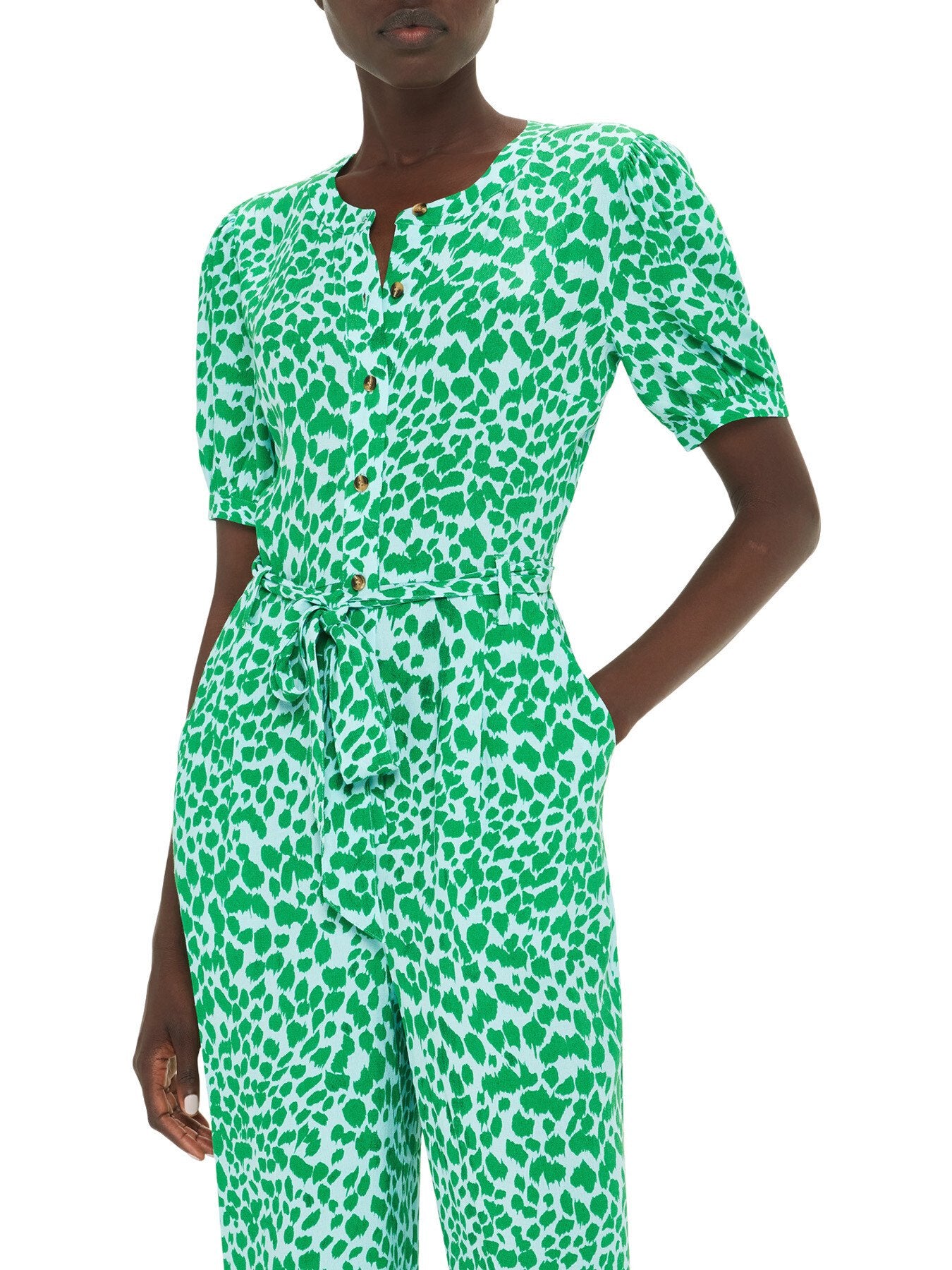 Smooth Leopard Print Jumpsuit