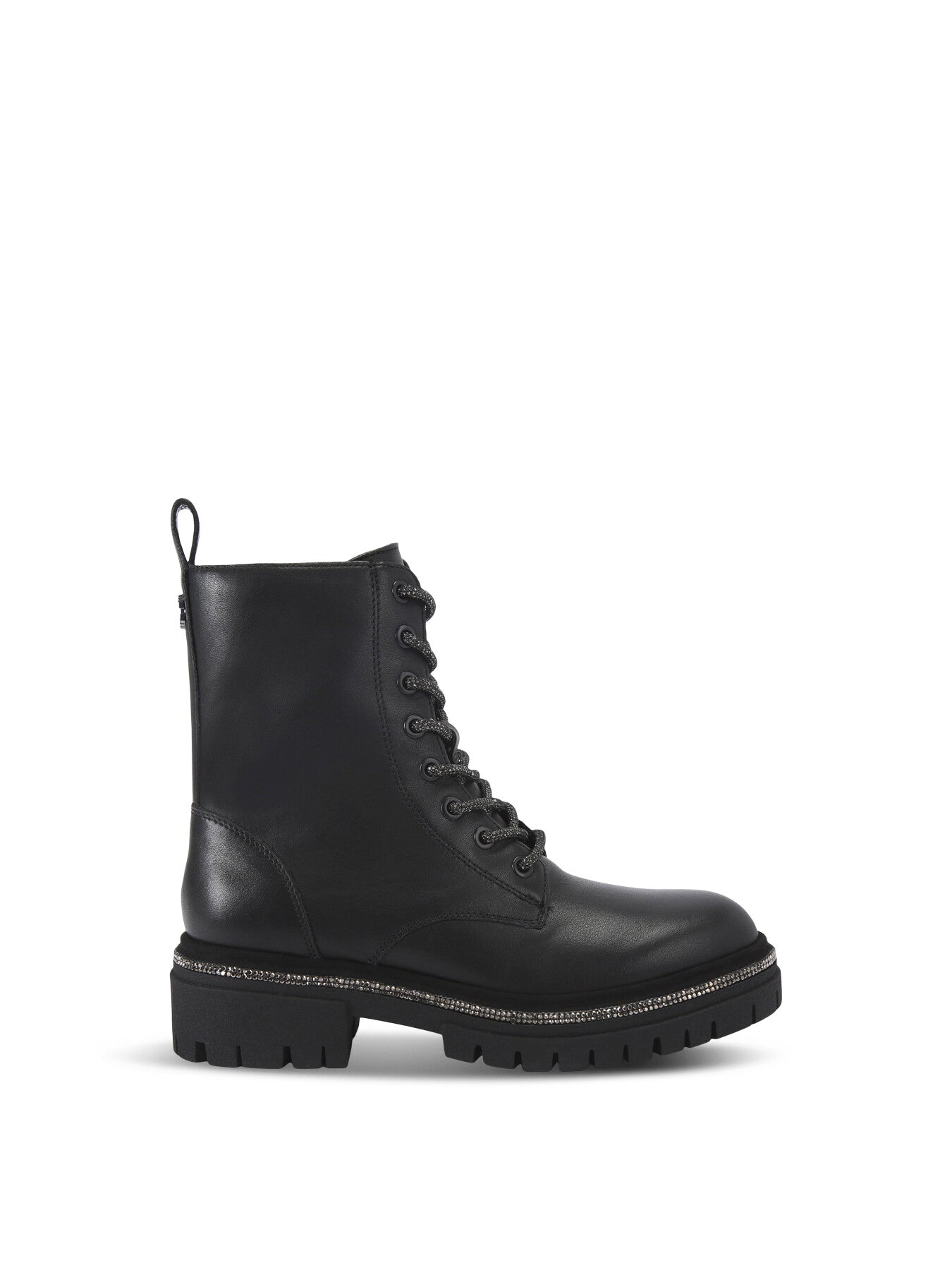 Dazzle Leather Lace Up Ankle Boots