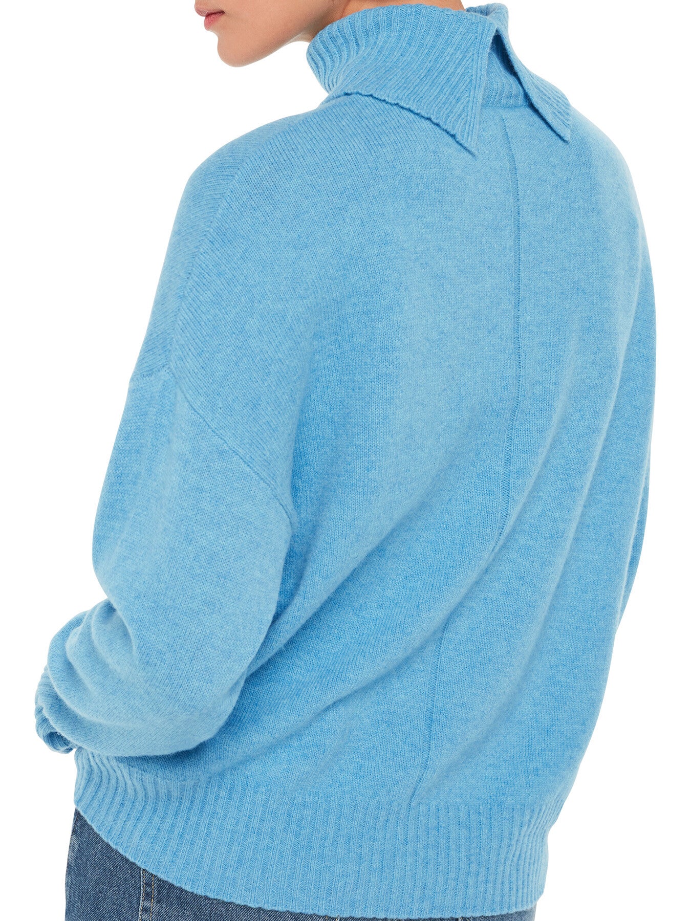Wool Roll Neck Pocket Sweater