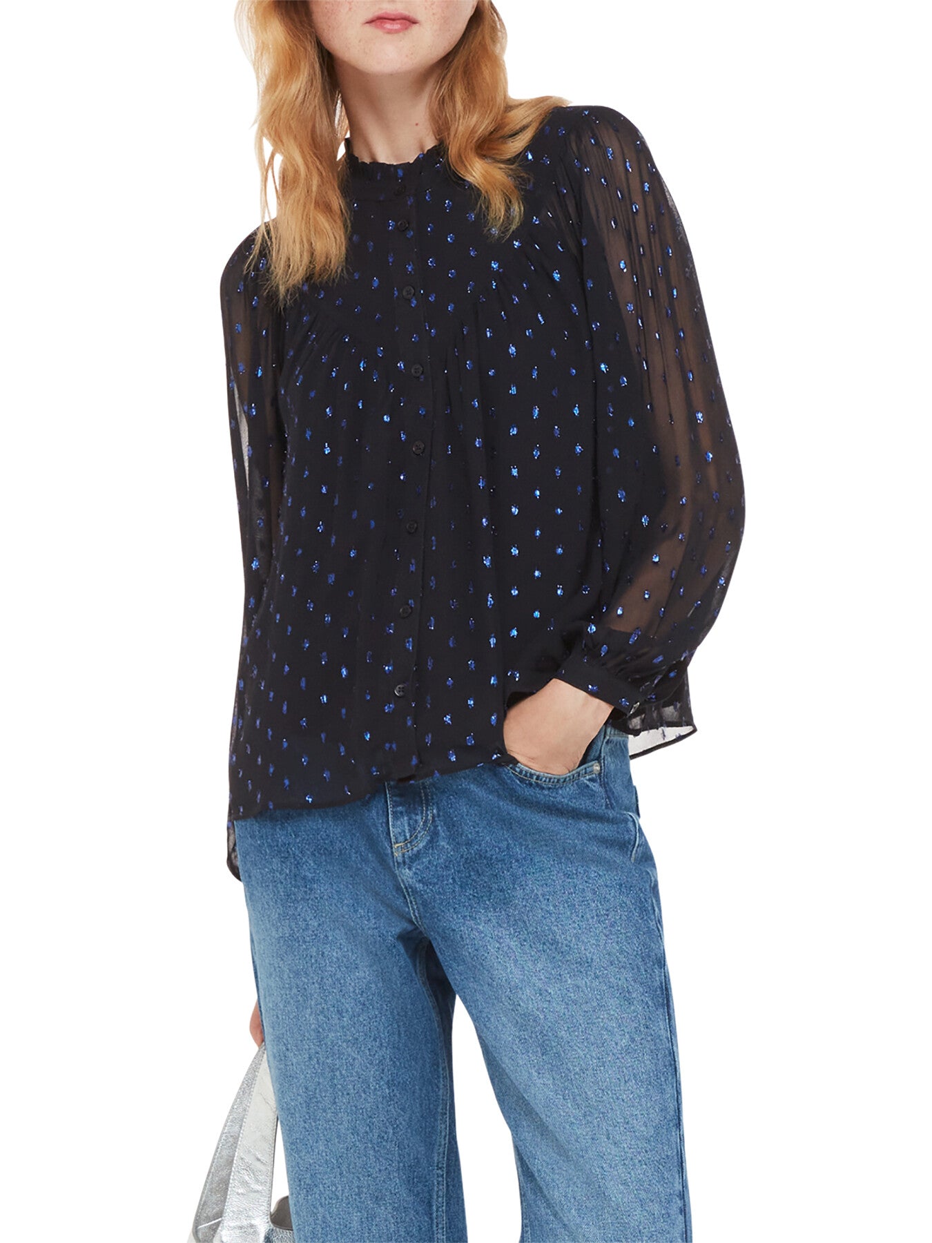 Mia Metallic Dobby Top