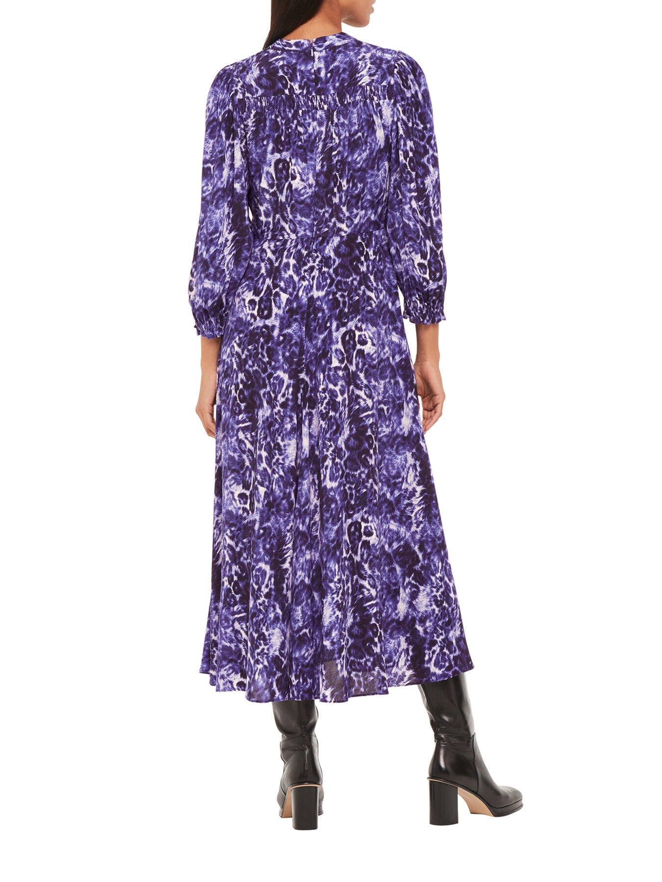 Glossy Leopard Midi Dress