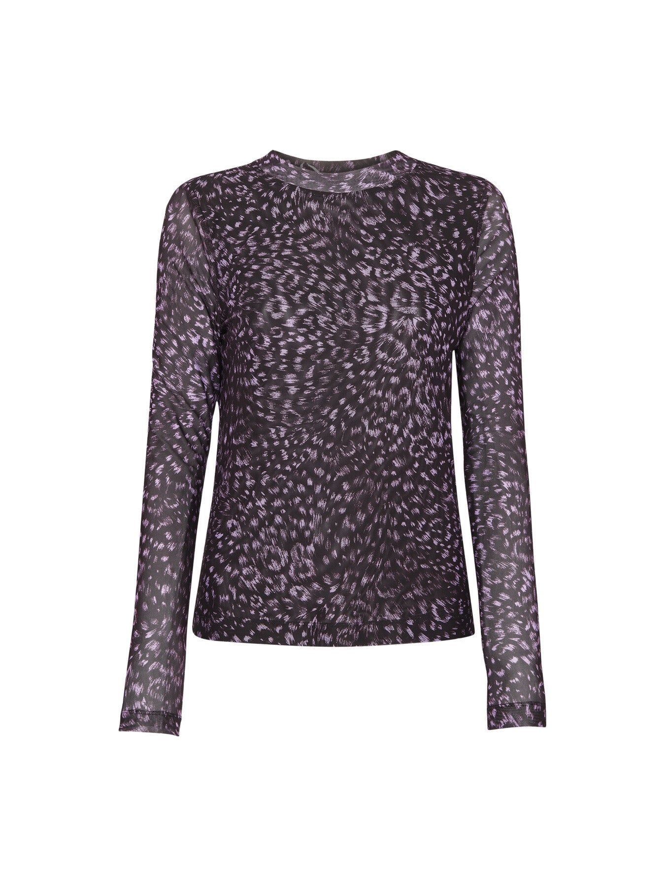 Feather Leopard Mesh Top