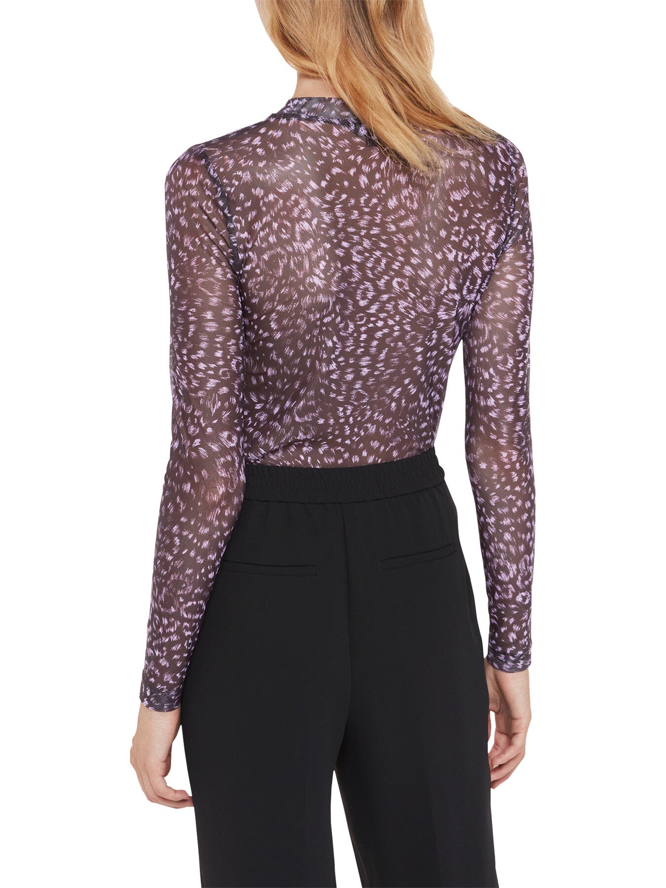 Feather Leopard Mesh Top