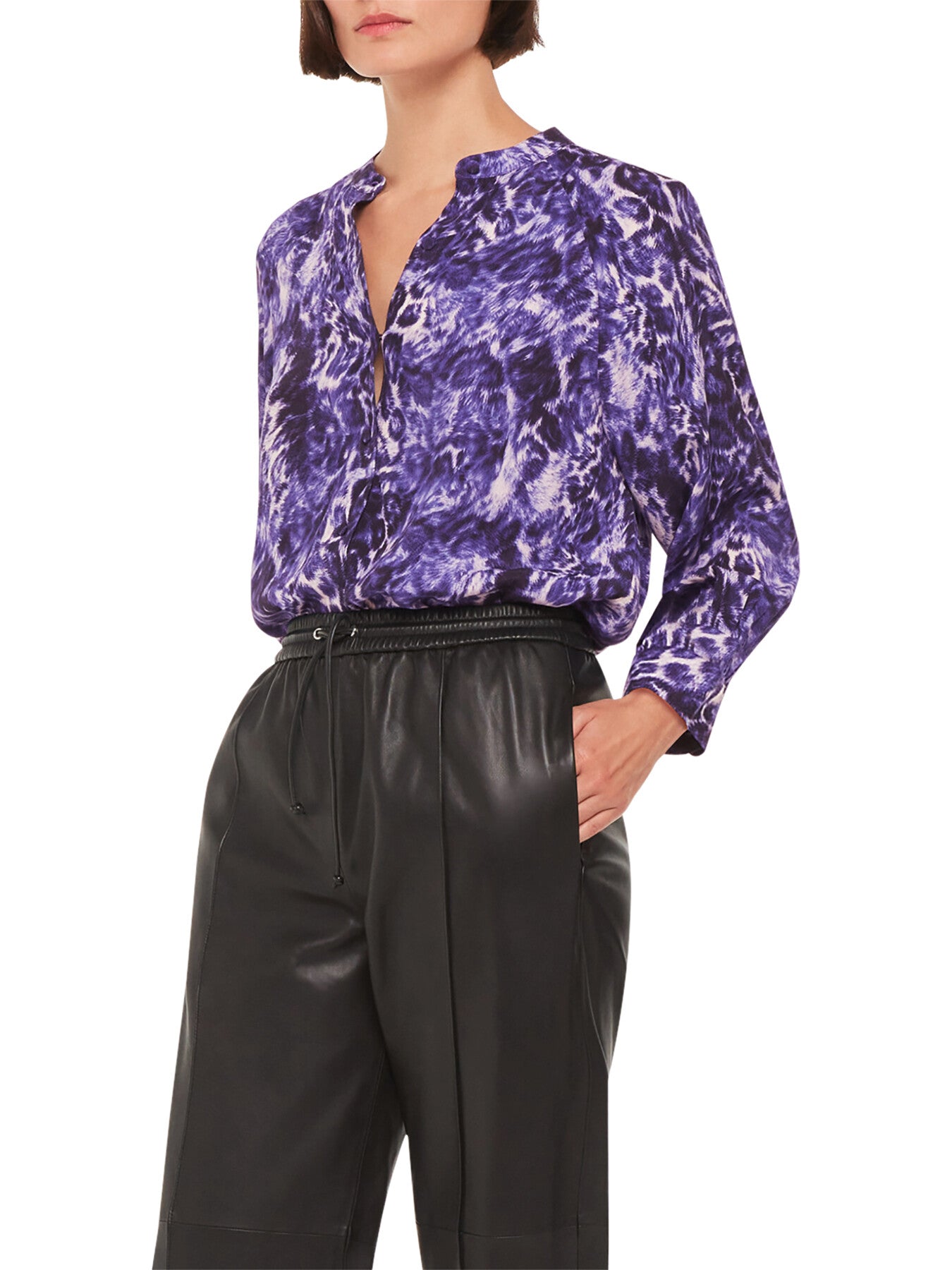 Glossy Leopard Raglan Shirt