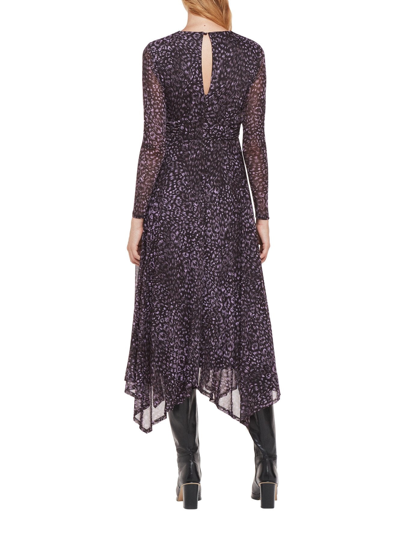 Feather Leopard Mesh Dress