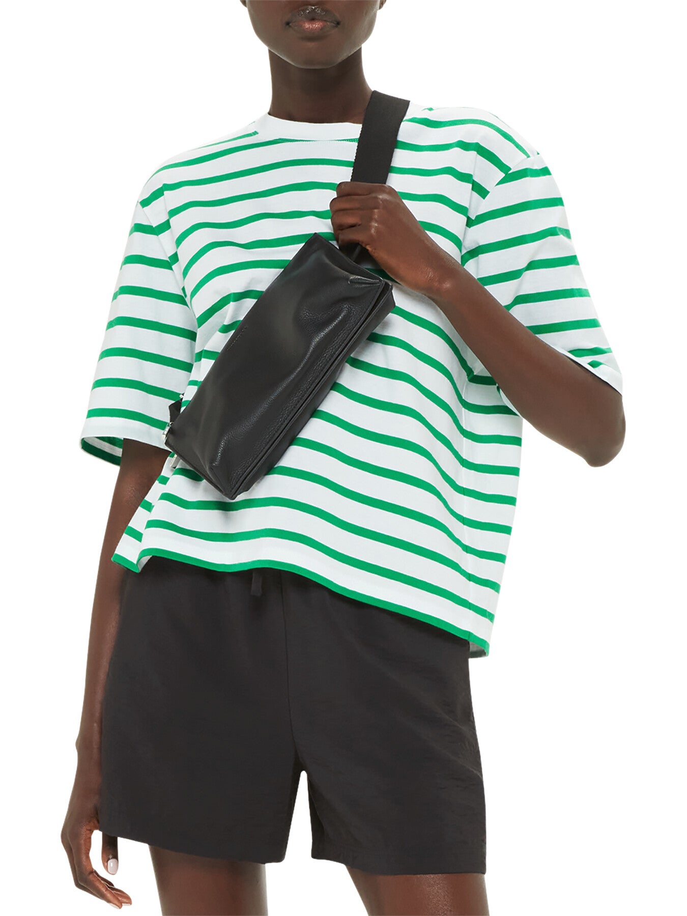 Stripe Short Sleeve Top