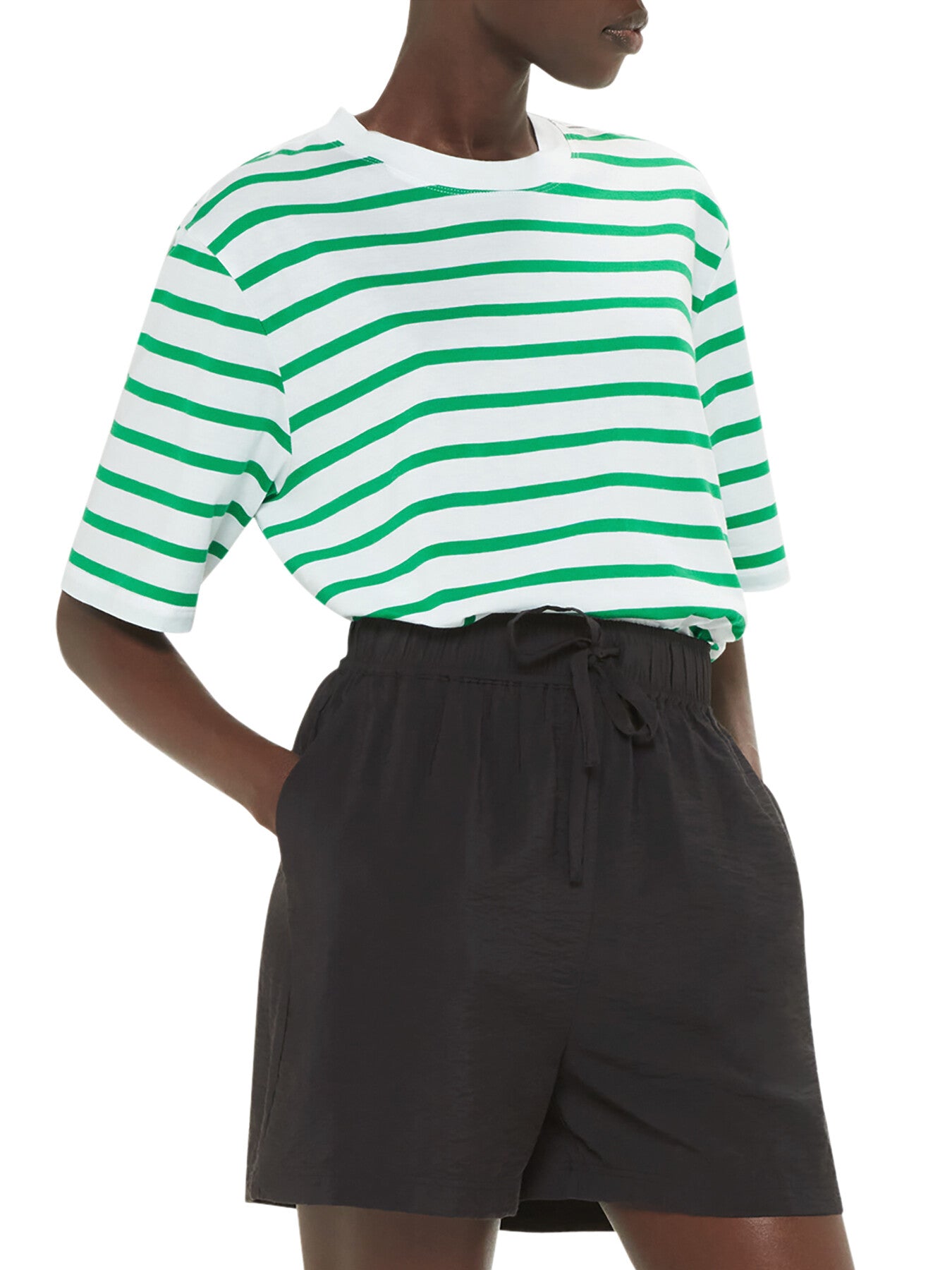 Stripe Short Sleeve Top