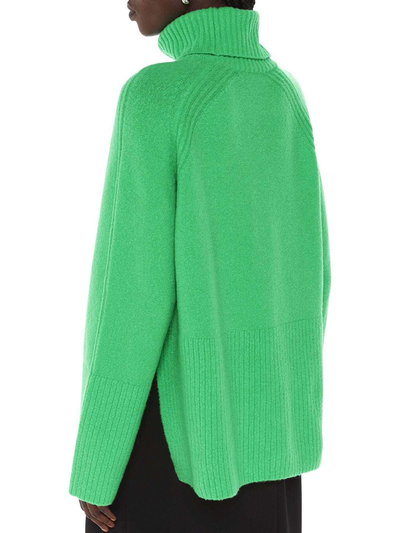 Textured Rib Detail Roll Neck