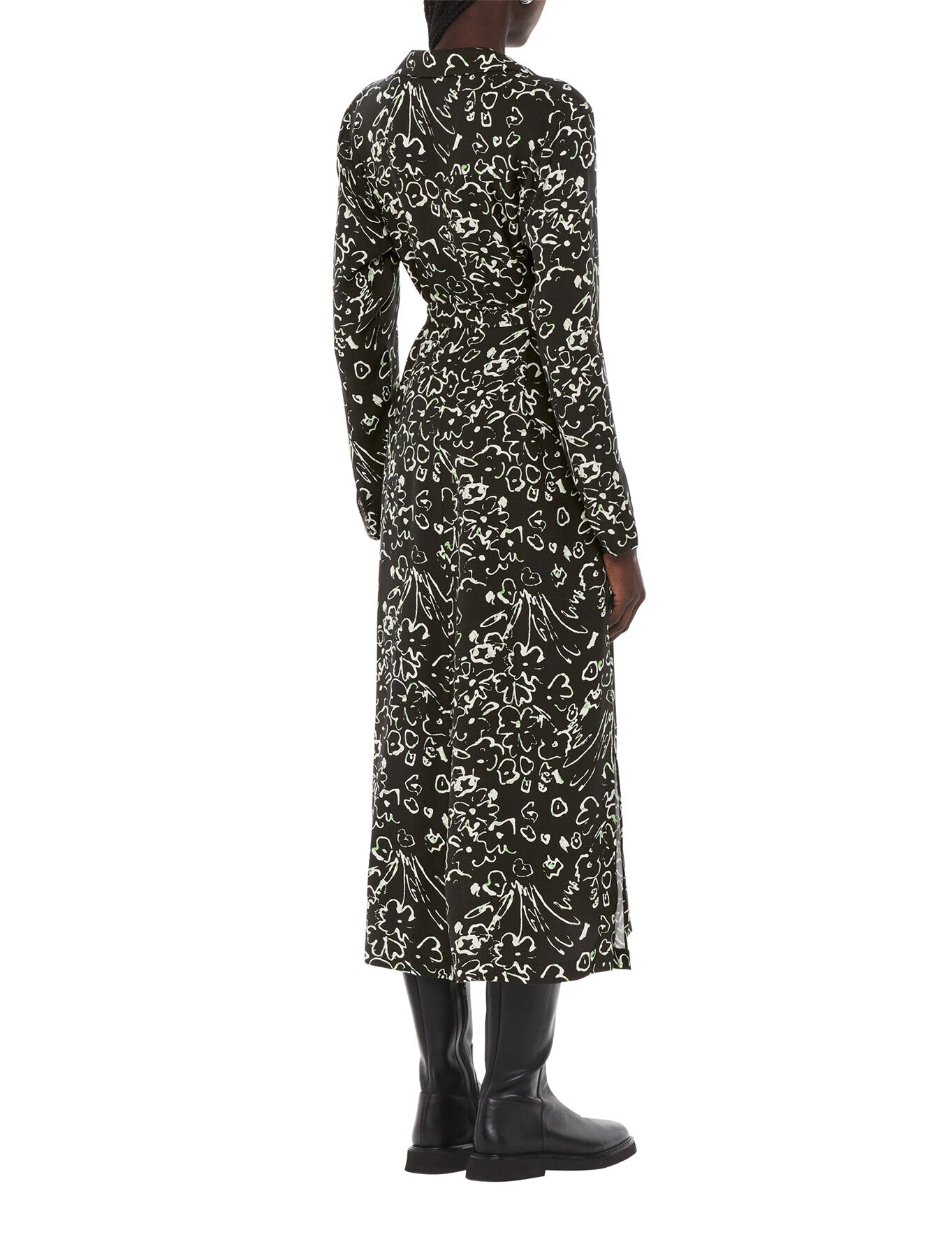 Scribble Bouquet Midi Dress