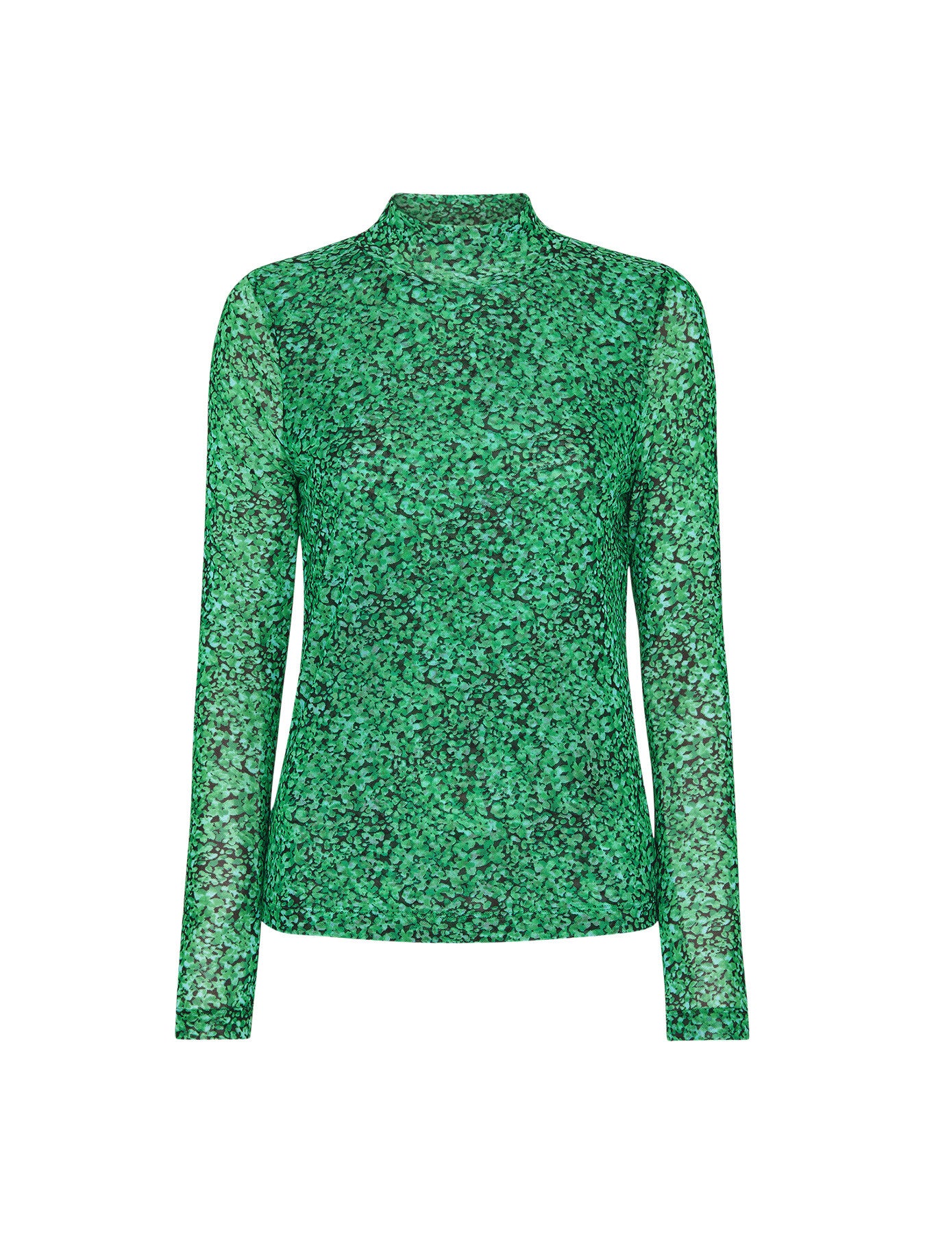 Dappled Floral High Neck Mesh