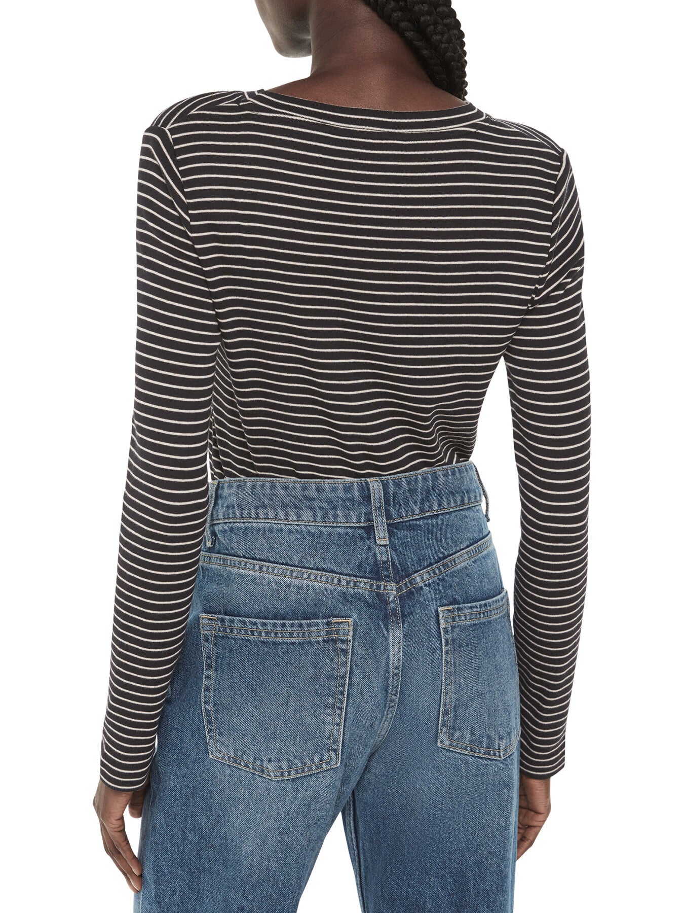 Slim Stripe Long Sleeve Crew