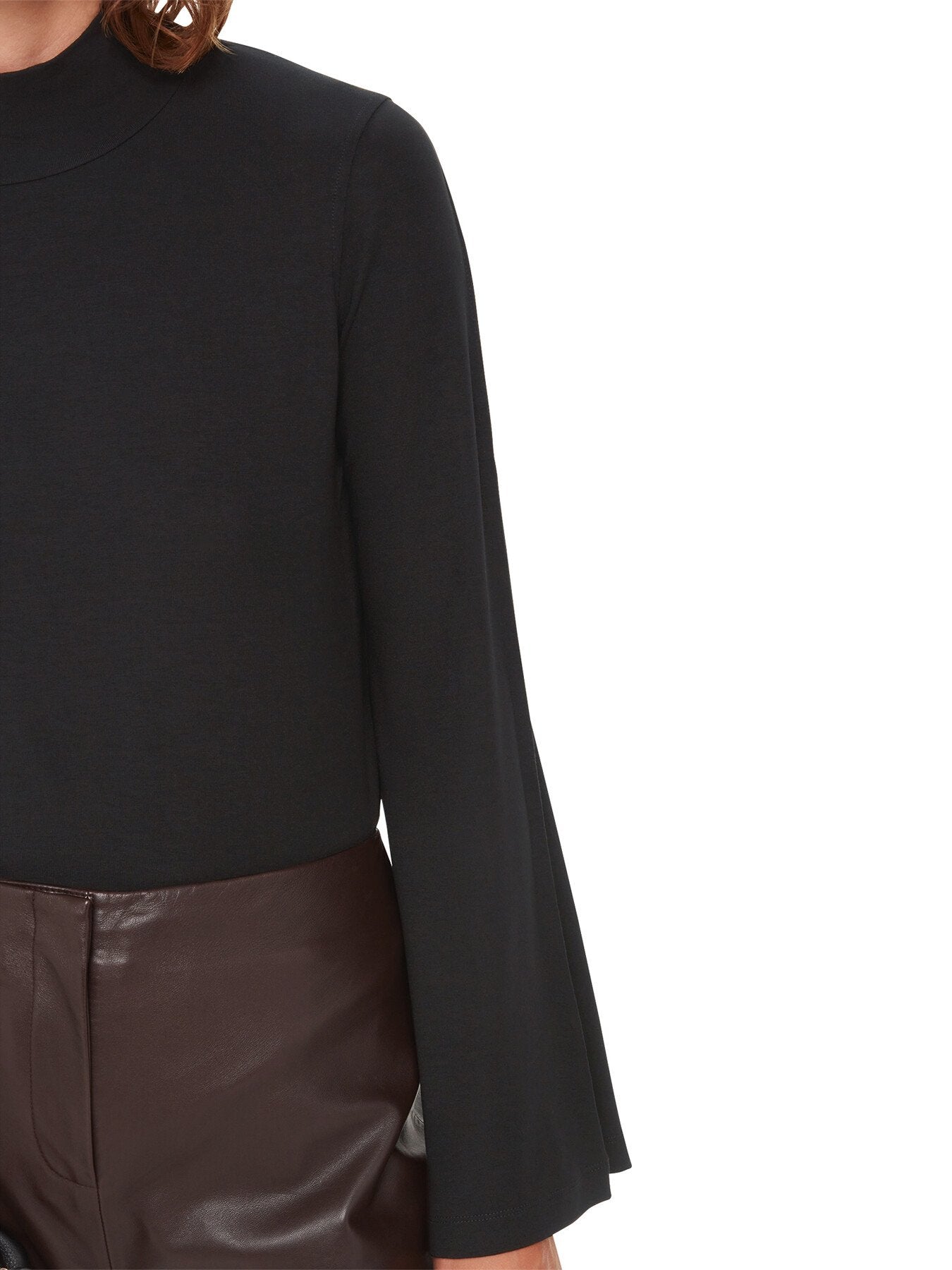 Wide Sleeve High Neck Top