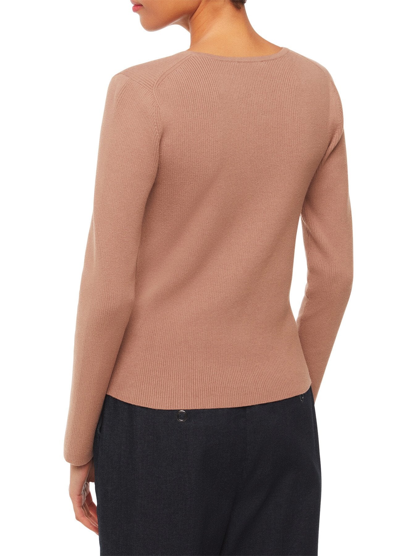 Ribbed Button Through Cardigan
