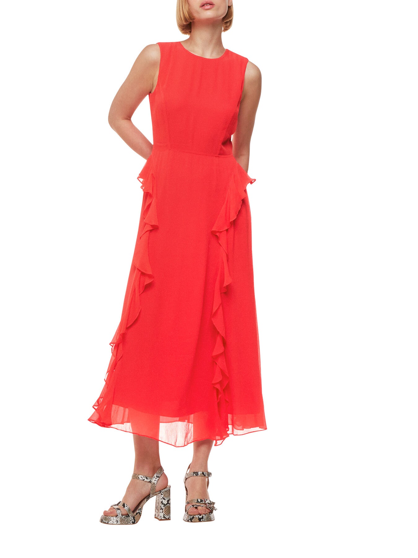 Nellie Frill Detail Midi Dress