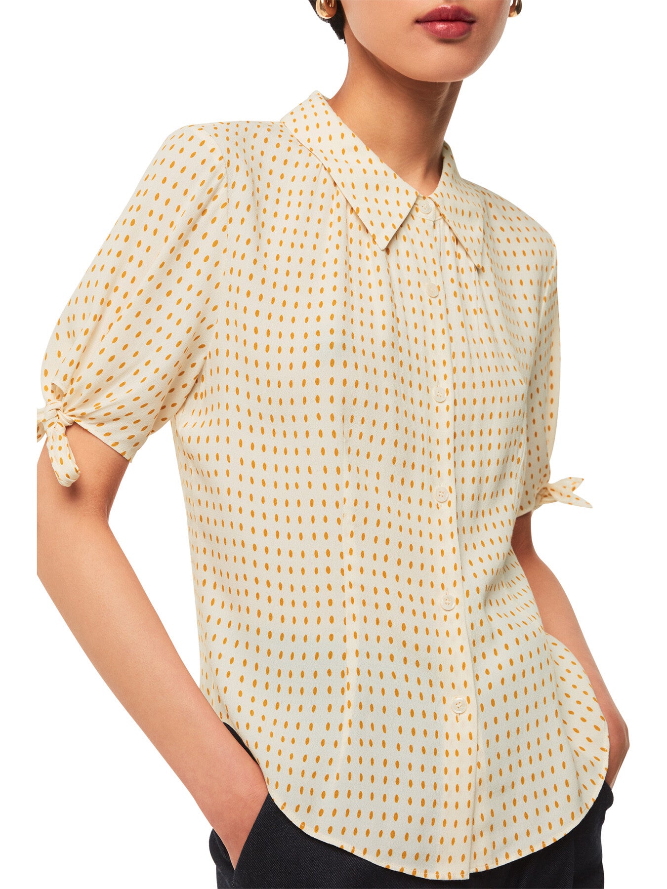 Oval Spot Tie Sleeve Shirt