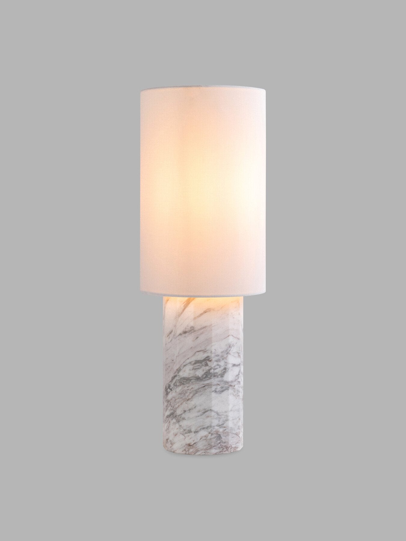 Colonna Marble Complete Table Lamp Grey
