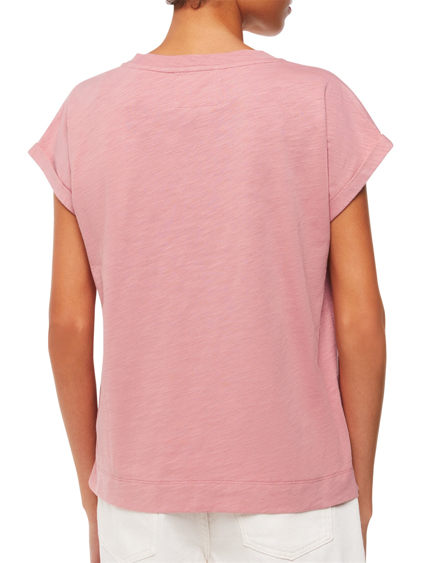 Willa V Neck Cap Sleeve Tee