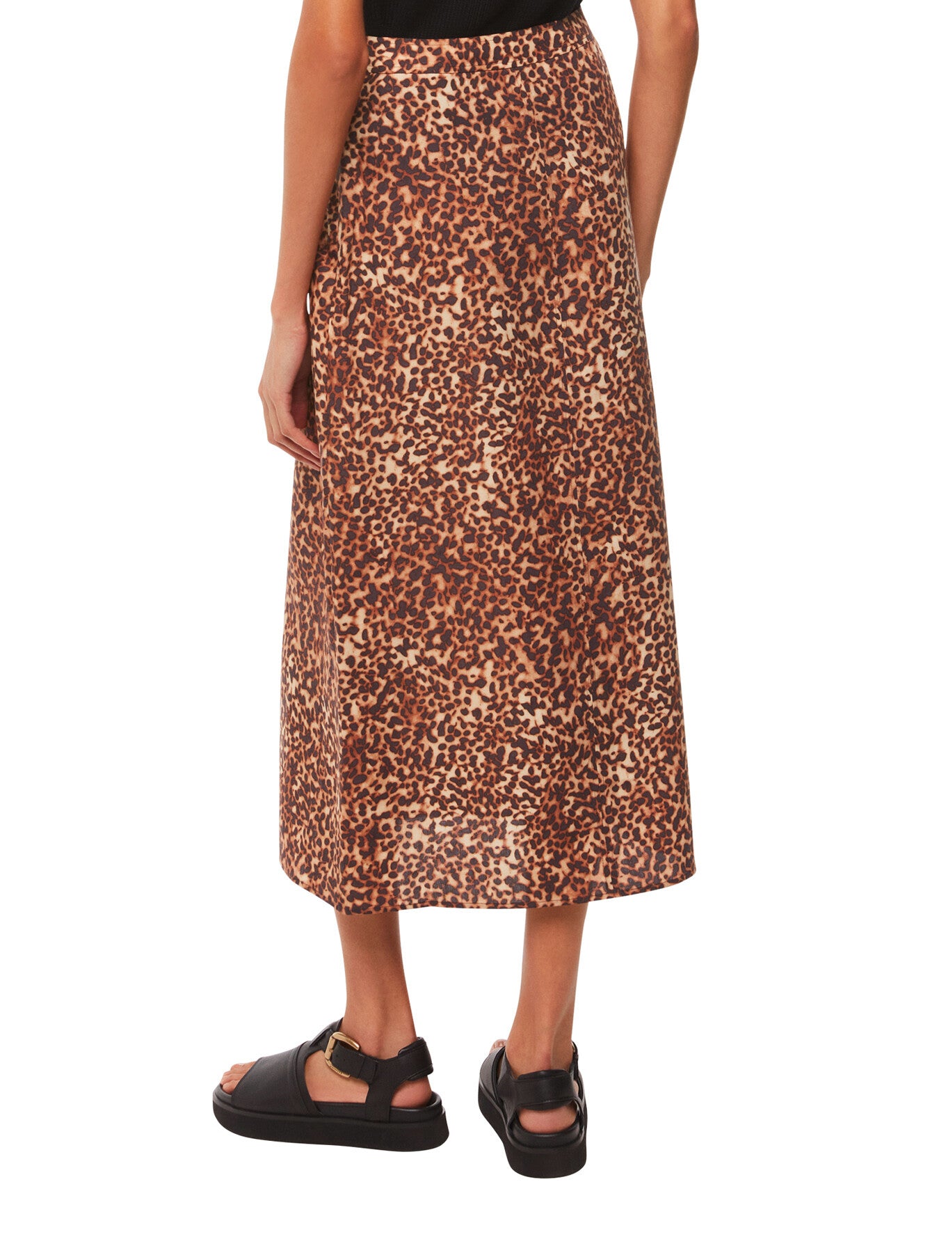 Marble Spot Front Split Skirt