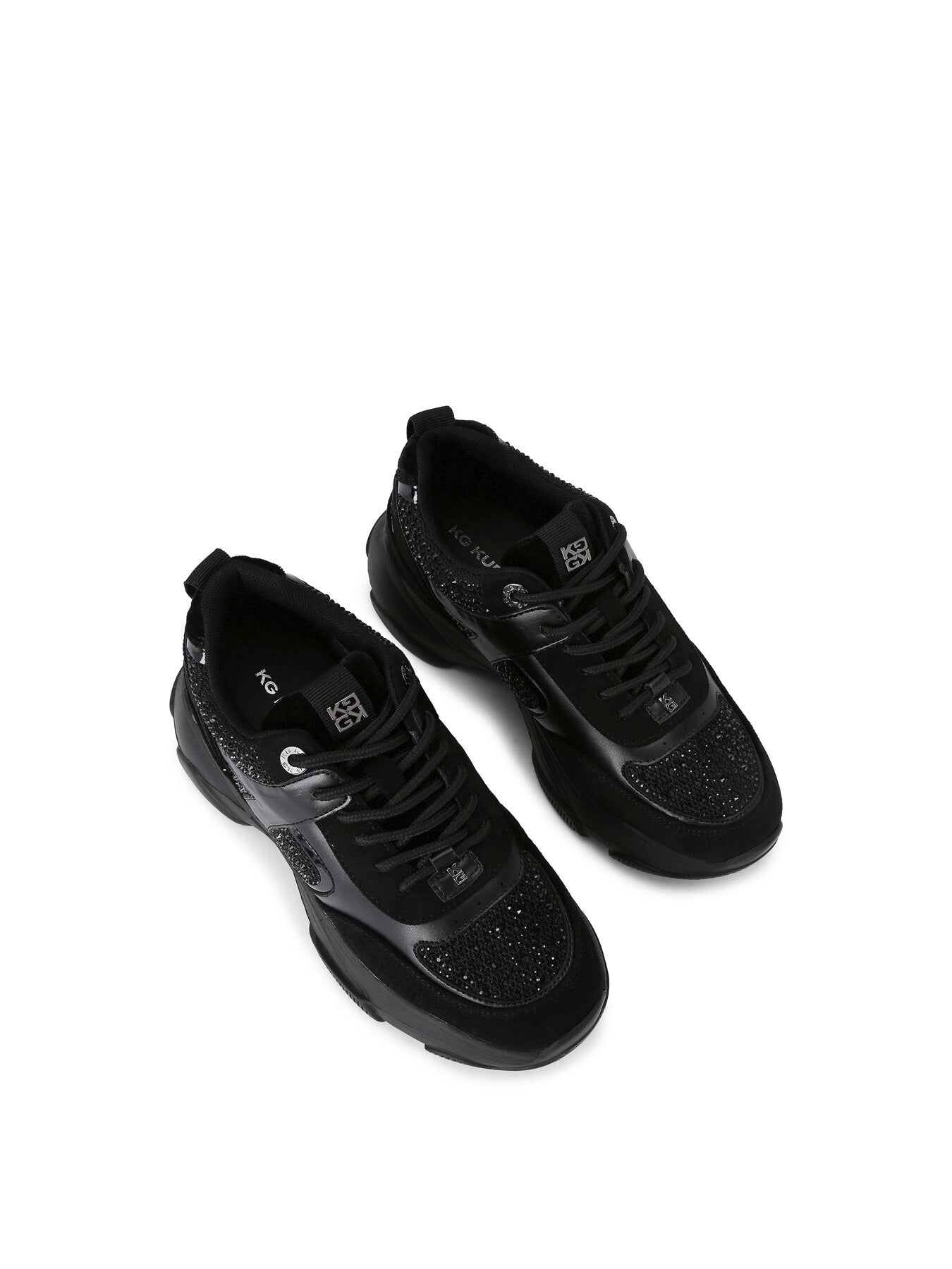 Lucile Lace Up Gem Embellished Trainers